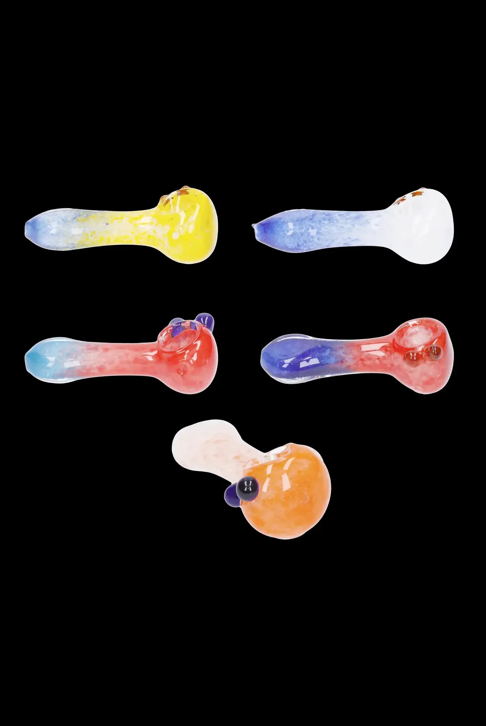 3.5-Inch Gradient Glass Frit Pipe - A Colorful Smoking Essential
