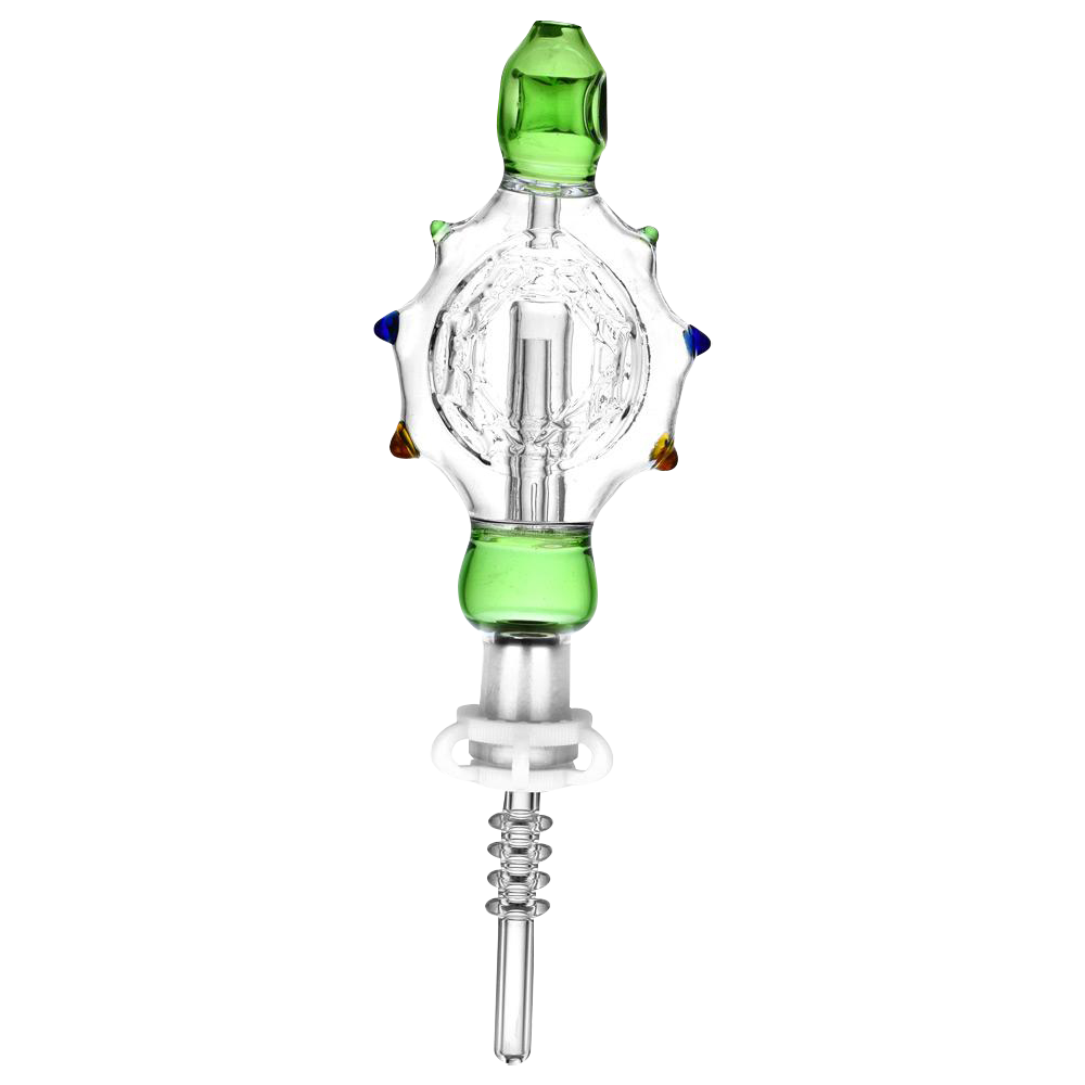 Cosmic Turtle Perc Glass Honey Straw Collector - Your Ultimate On - the - Go Dabbing Companion