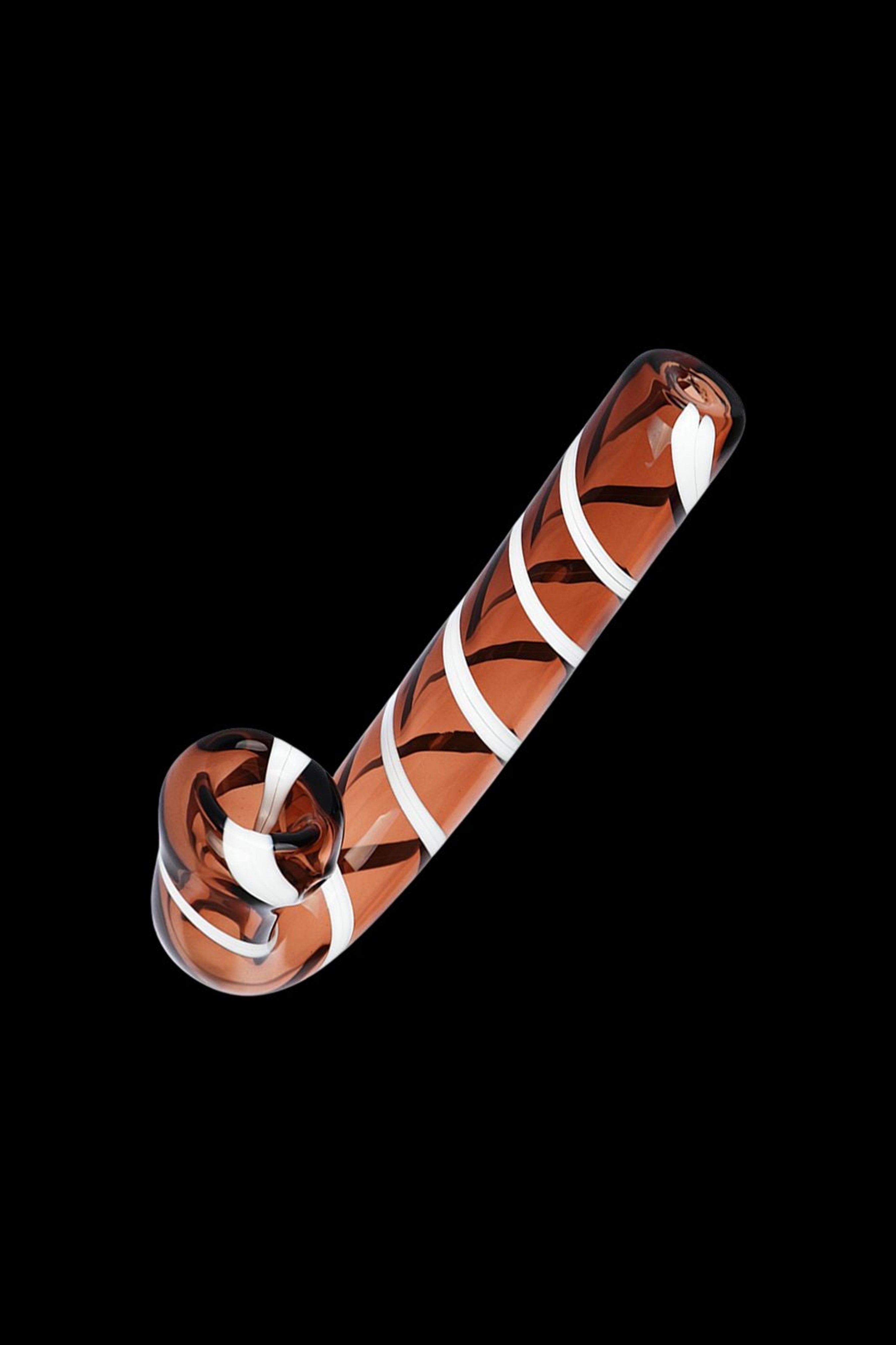 Irresistible Candy Cane Glass Hand Pipe