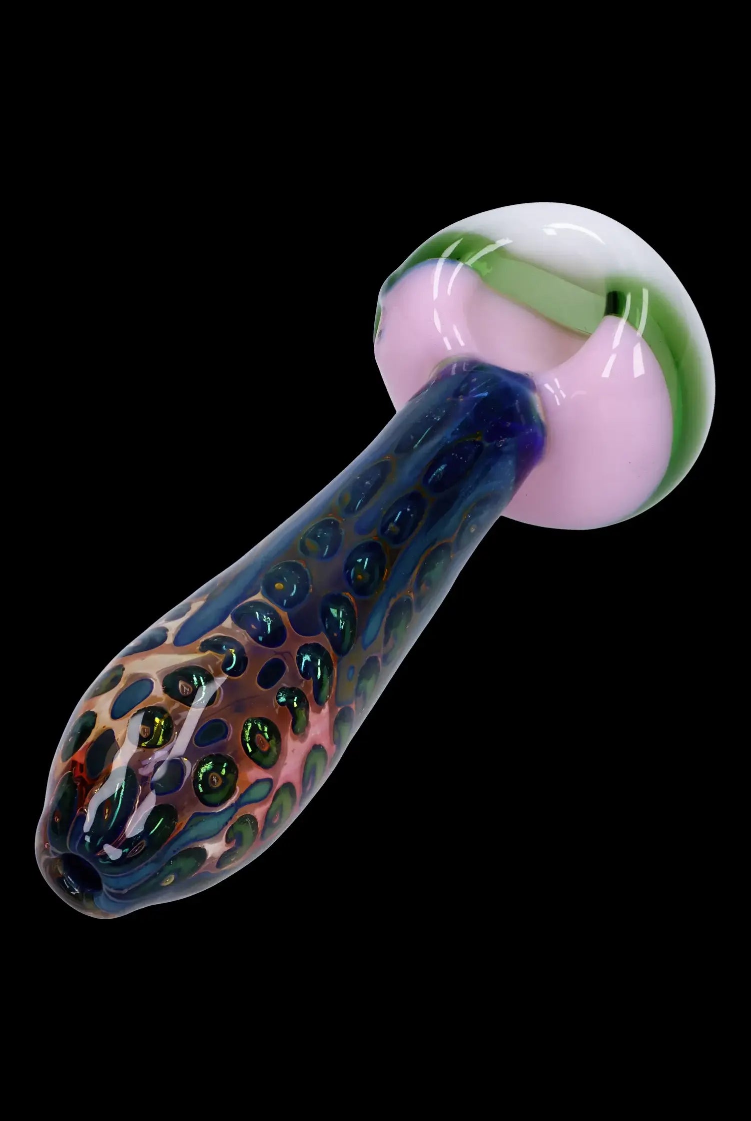 Luxurious Gold Fume 4.5-Inch Double Blown Bubble Trap Pipe