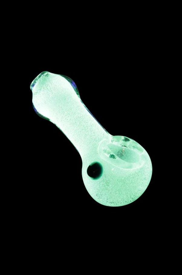 Stunning Glow-in-the-Dark Marble Accent Spoon Hand Pipe
