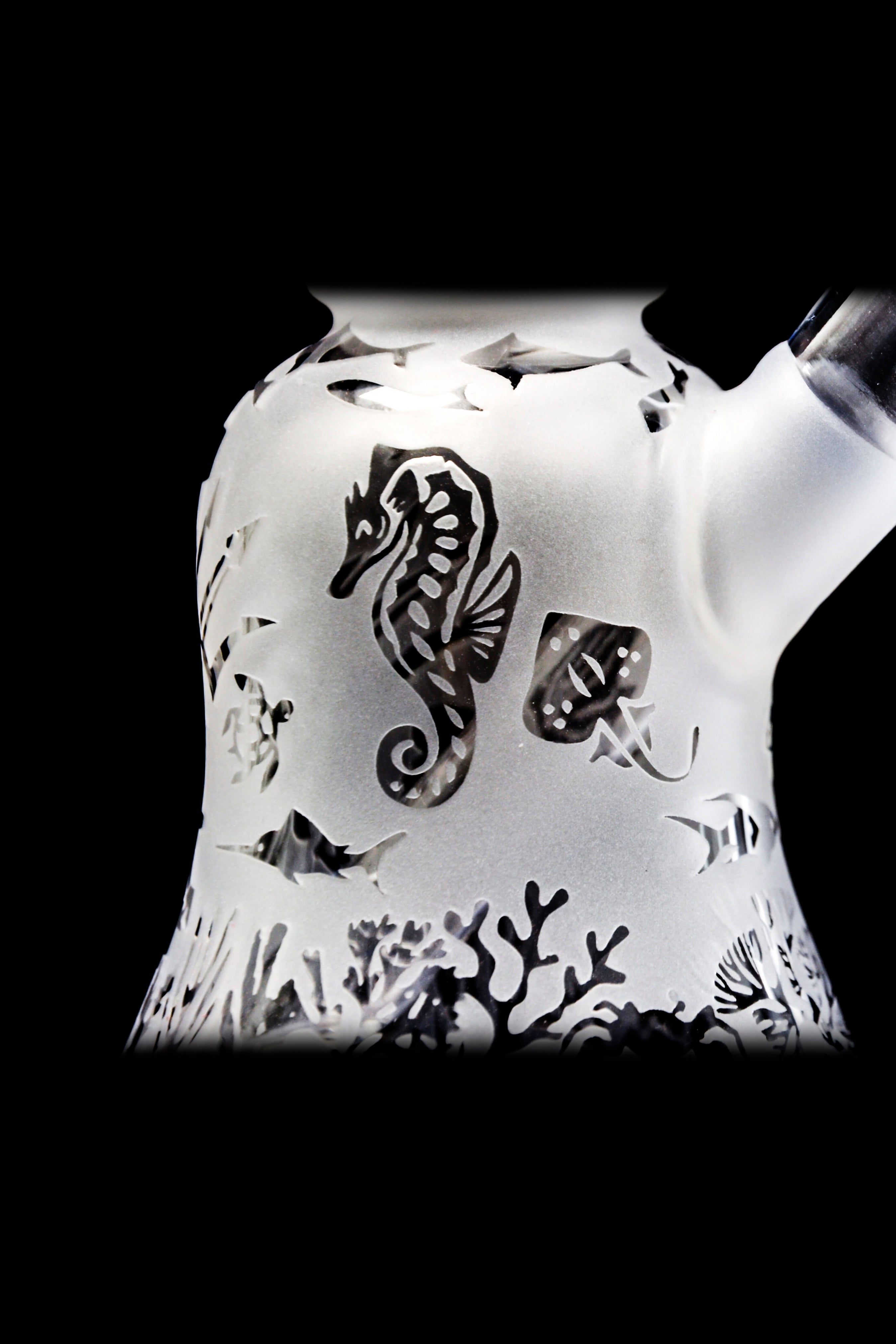 Calibear's Stunning Sandblasted Bell Ringer Water Pipe
