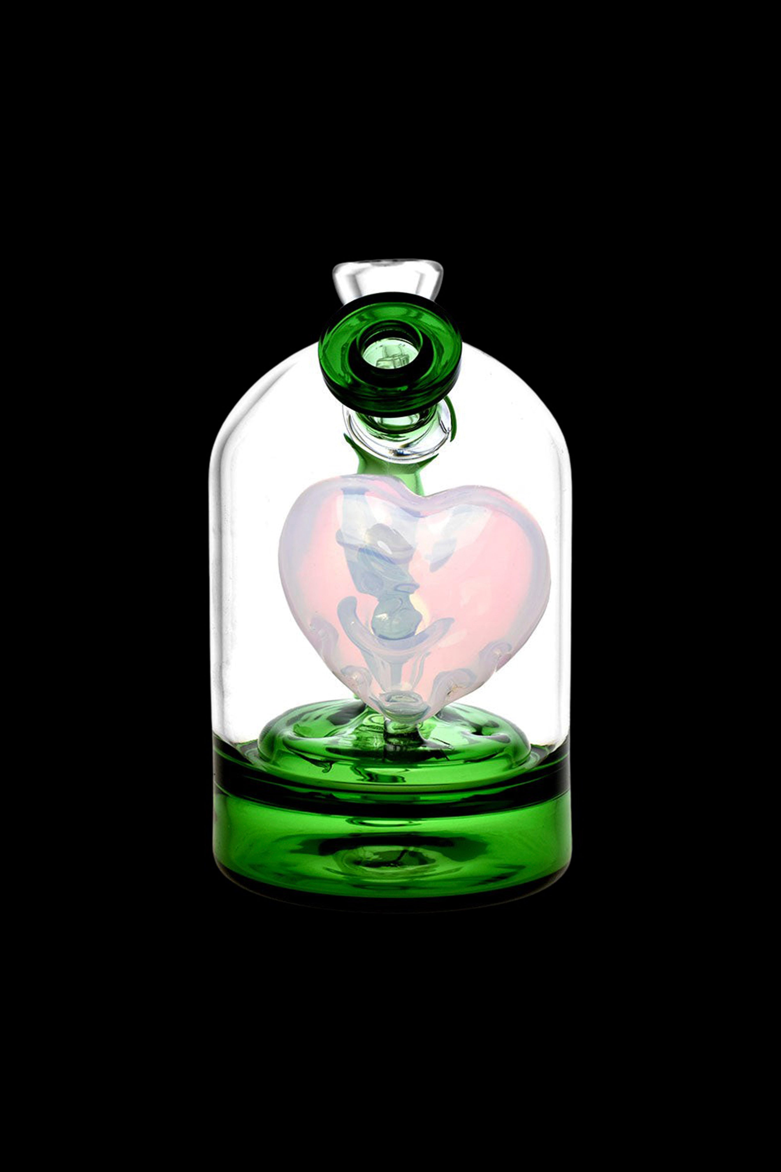 Romantic Heart Glass Water Pipe