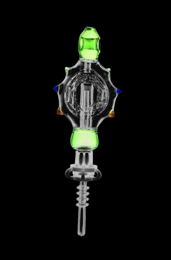 Cosmic Turtle Perc Glass Honey Straw Collector - Your Ultimate On - the - Go Dabbing Companion