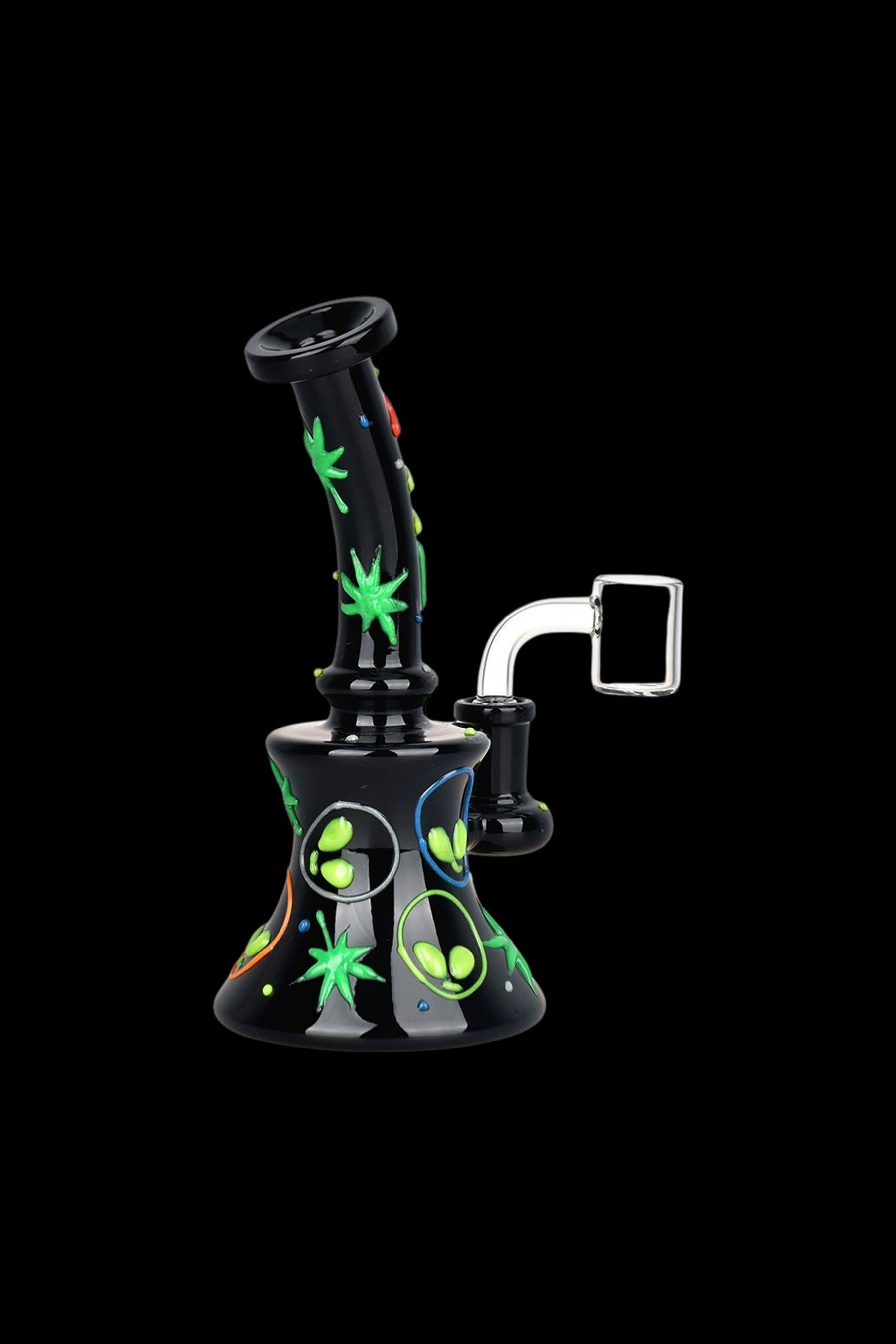 420 Alien Glow - In - The - Dark Glass Dab Rig: An Out - of - This - World Smoking Experience!