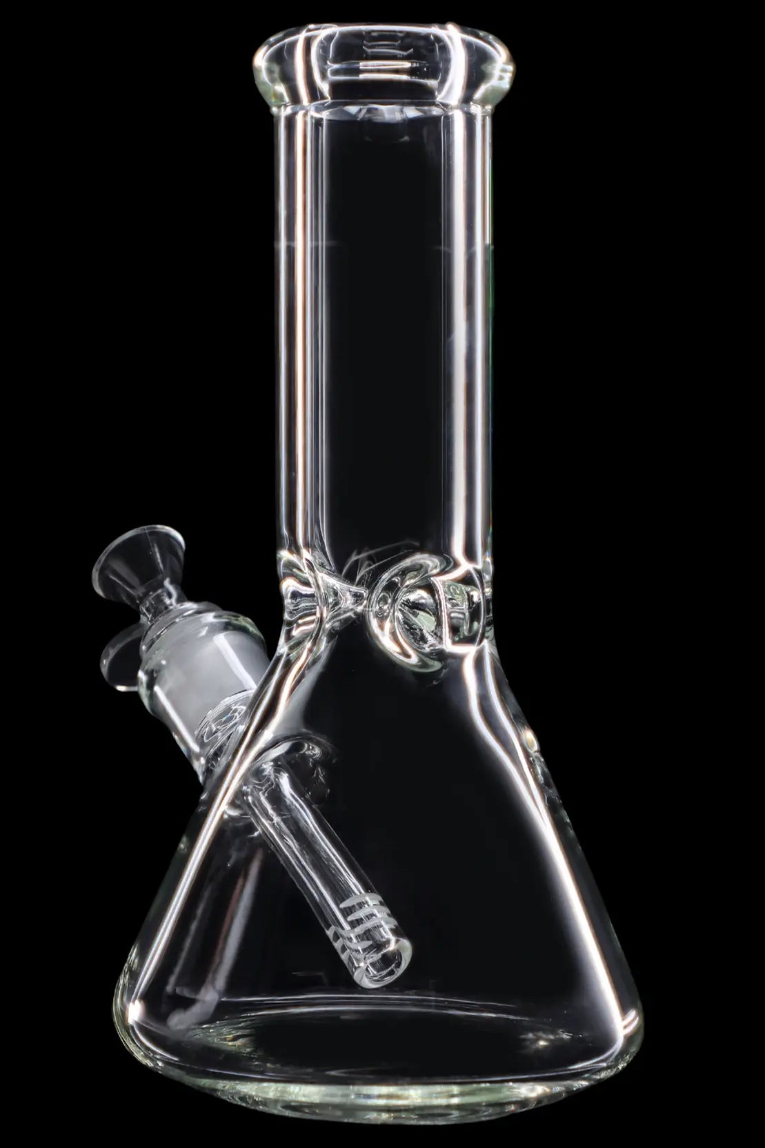 10 - 12 Inch 9mm Clear Beaker Water Pipe with Ice Pinch