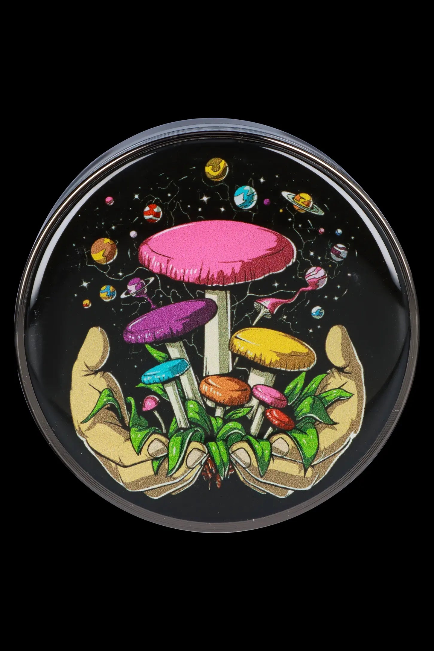 63mm Valiant Chrome Space Hands Mushroom Grinder