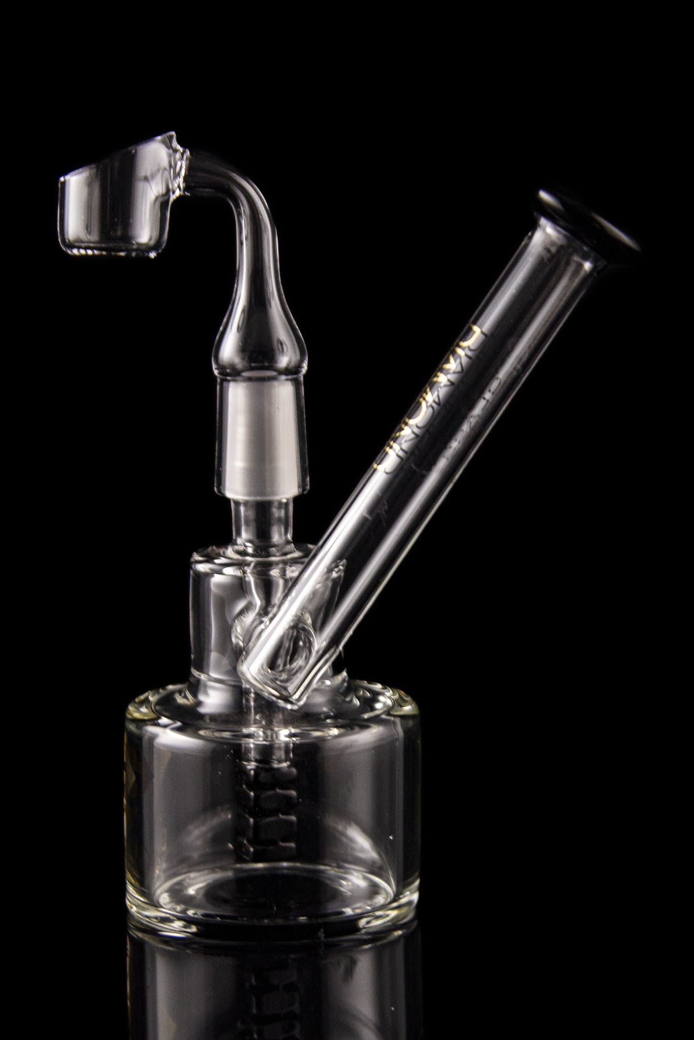 Gorgeous Diamond Glass Birthday Cake Sidecar Dab Rig with Quartz Banger