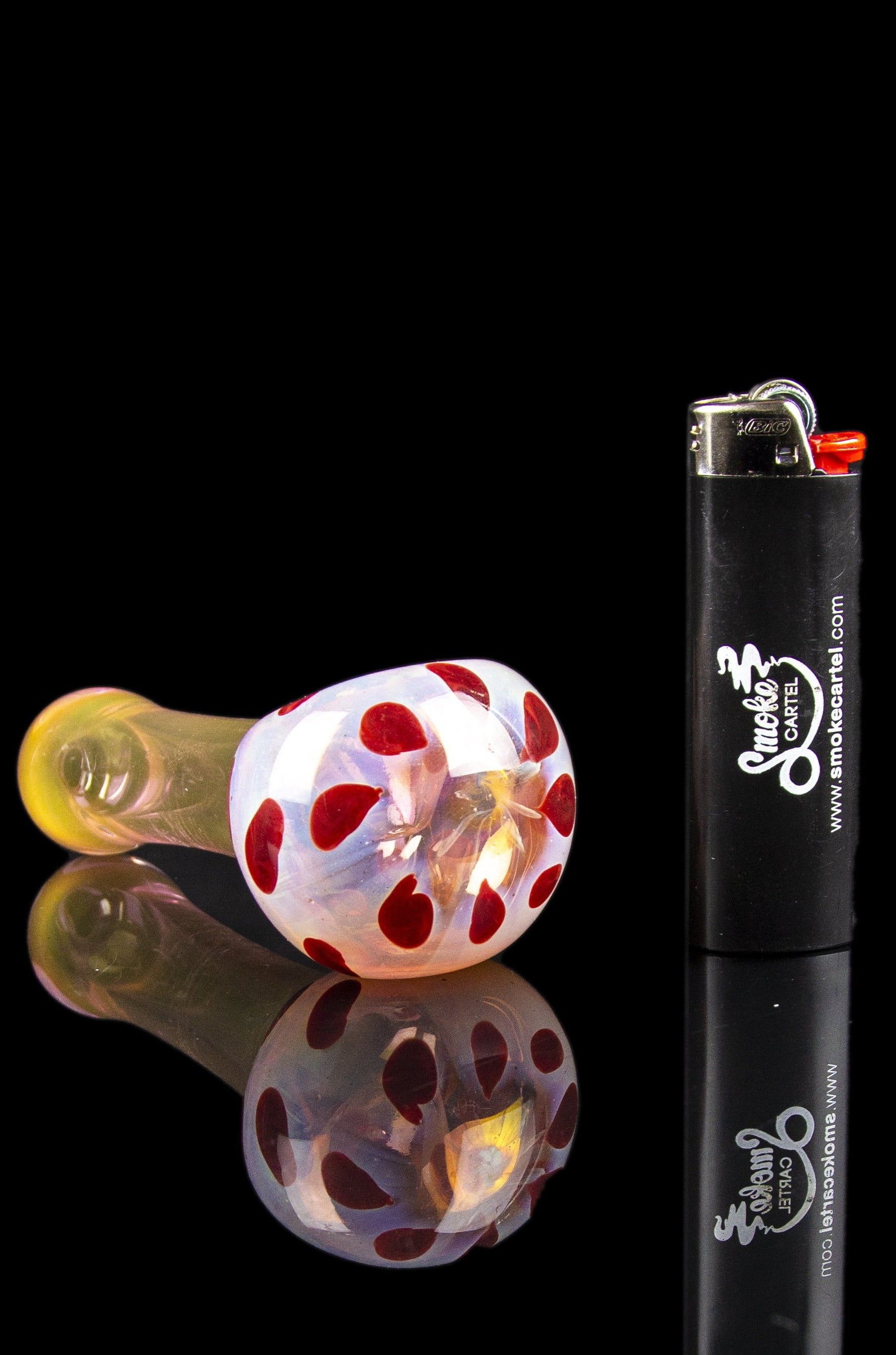 Exquisite Gold Fumed Dot Handheld Spoon Pipe