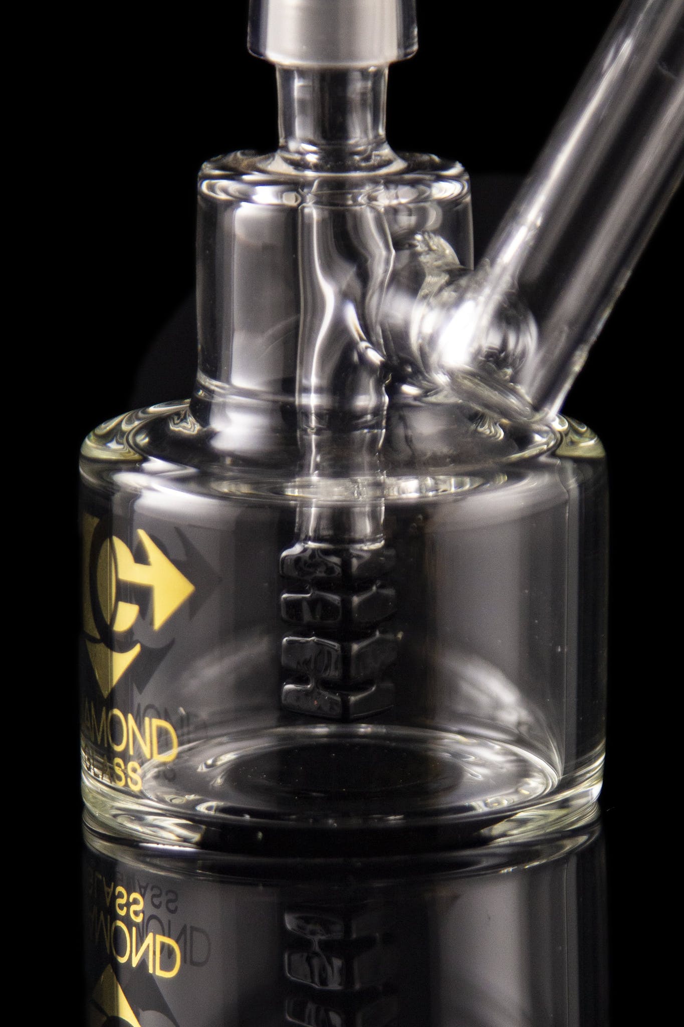 Gorgeous Diamond Glass Birthday Cake Sidecar Dab Rig with Quartz Banger