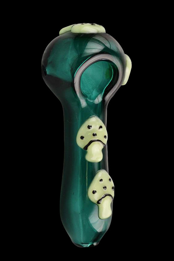 Stunning Glow-in-the-Dark Mushroom Spoon Pipe