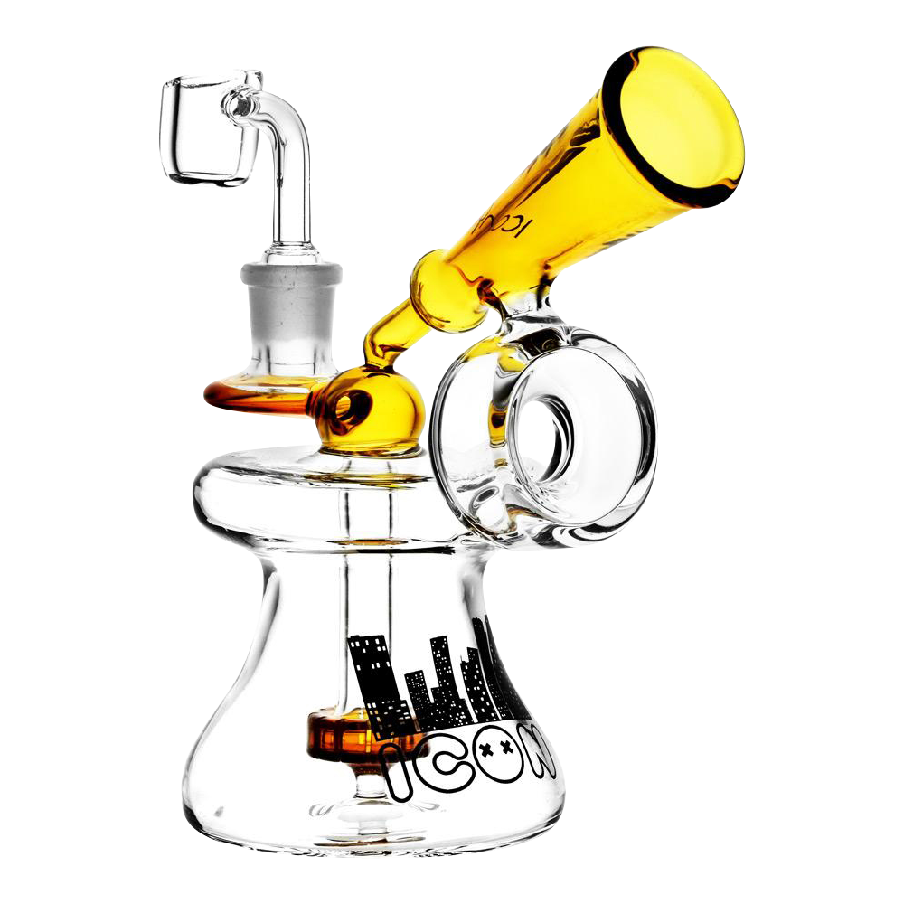 Diamond Glass Icon Raygun Dab Rig - A Futuristic Vaping Marvel