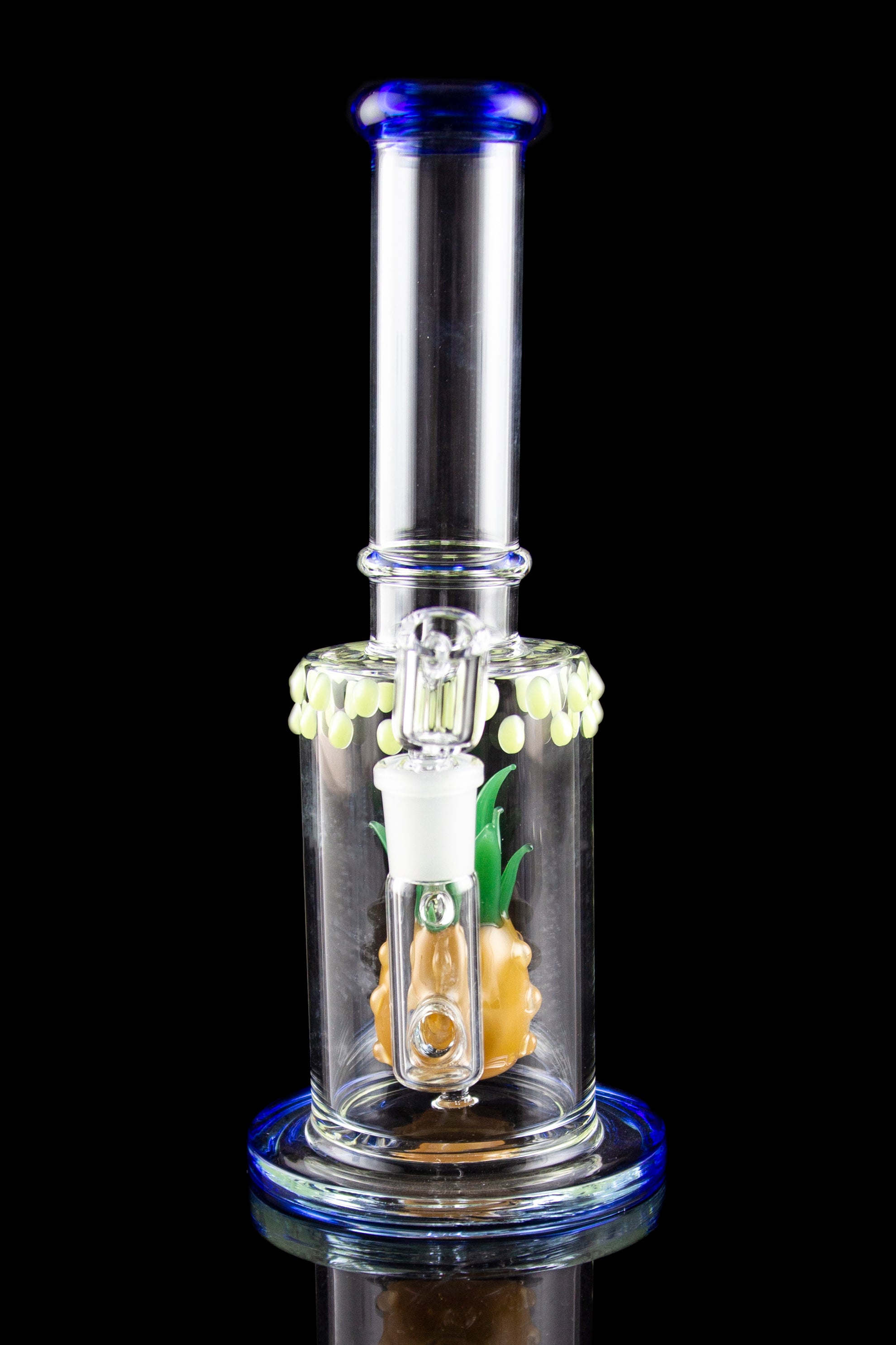 Eye-Catching Pineapple Perc Dab Rig with UV Glow