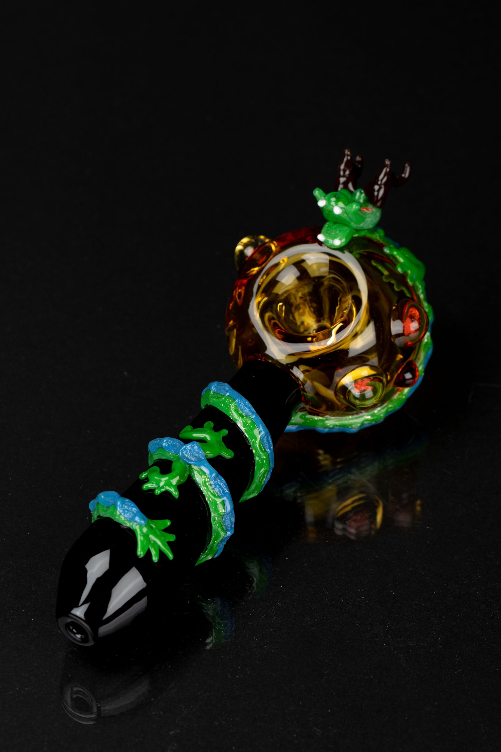 Empire Glassworks Majestic Dragon Sphere Large Spoon Pipe - A Collector's Dream