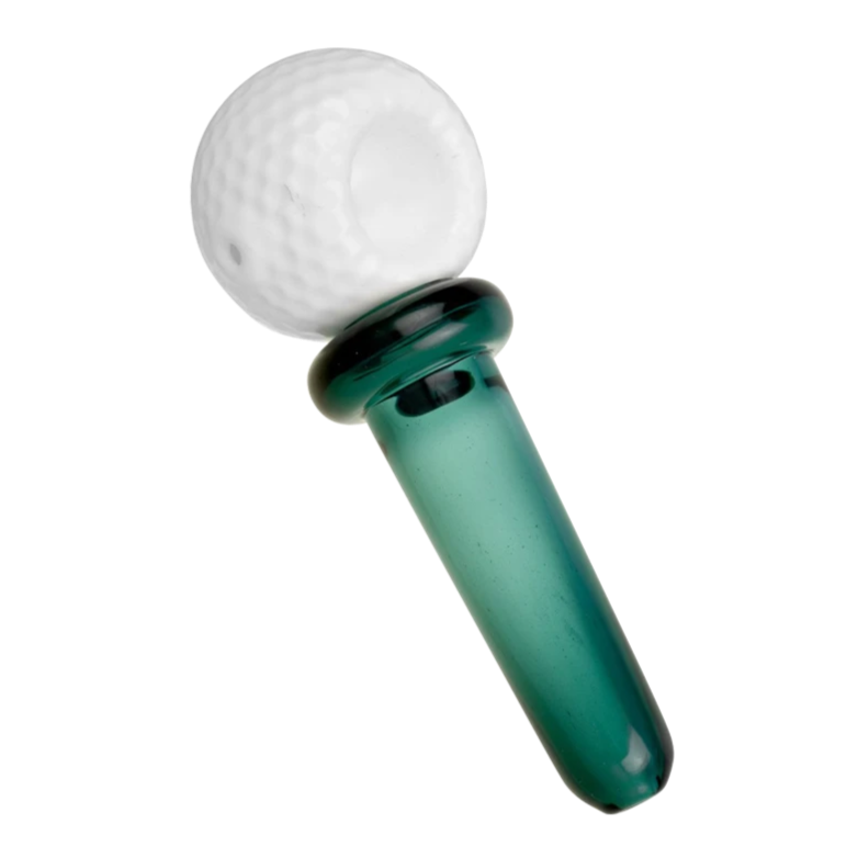 Golf Ball & Tee Glass Hand Pipe - The Ultimate Smoking Companion