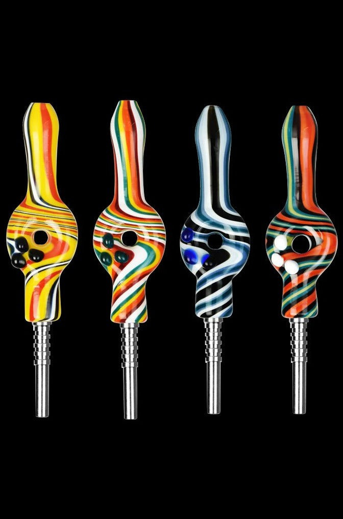 Cosmic Waves Dab Straw with Marbles - The Ultimate Concentrate Tool