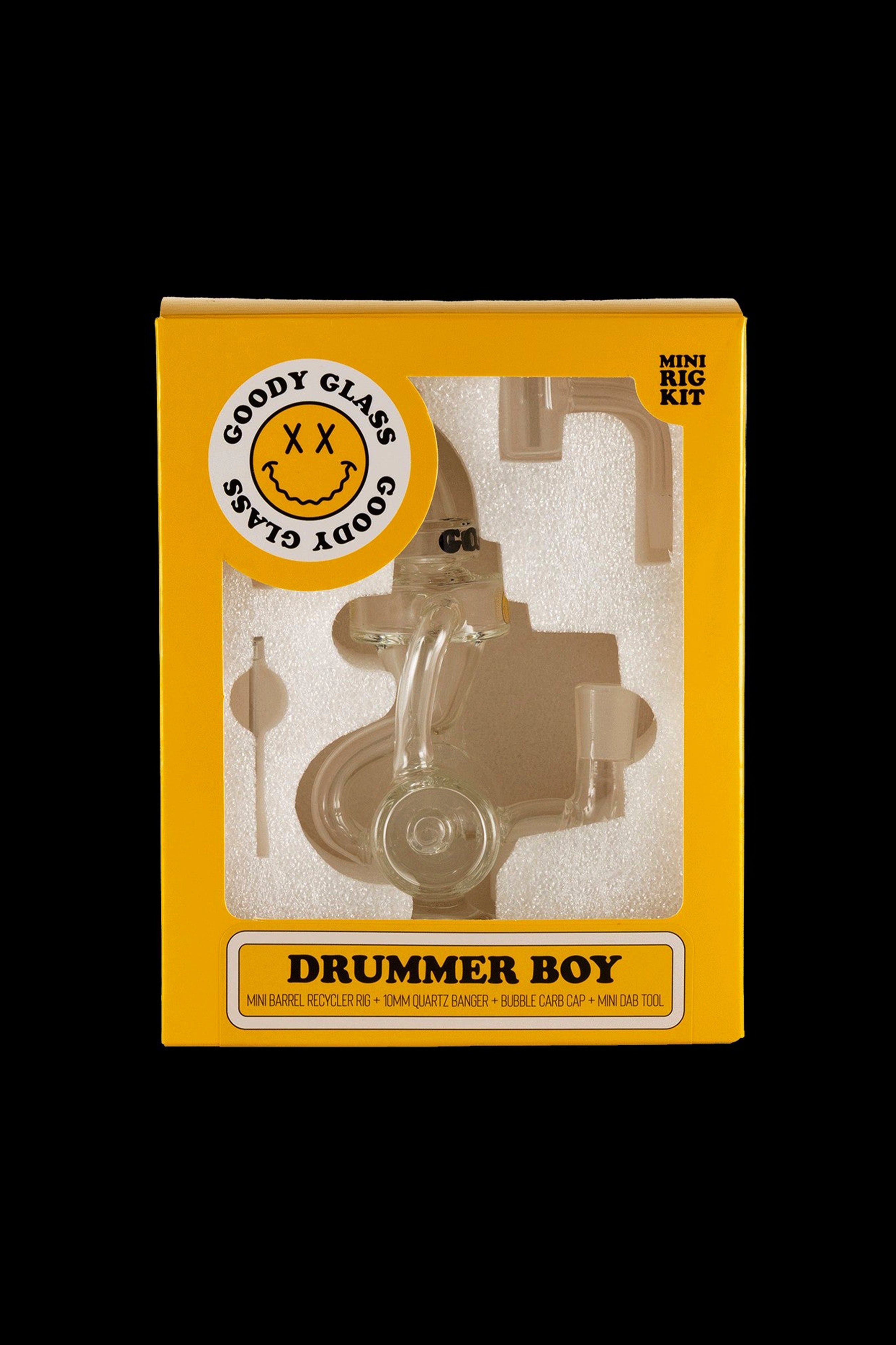 Goody Glass Drummer Boy Mini Dab Rig: 4-Piece Fun Kit