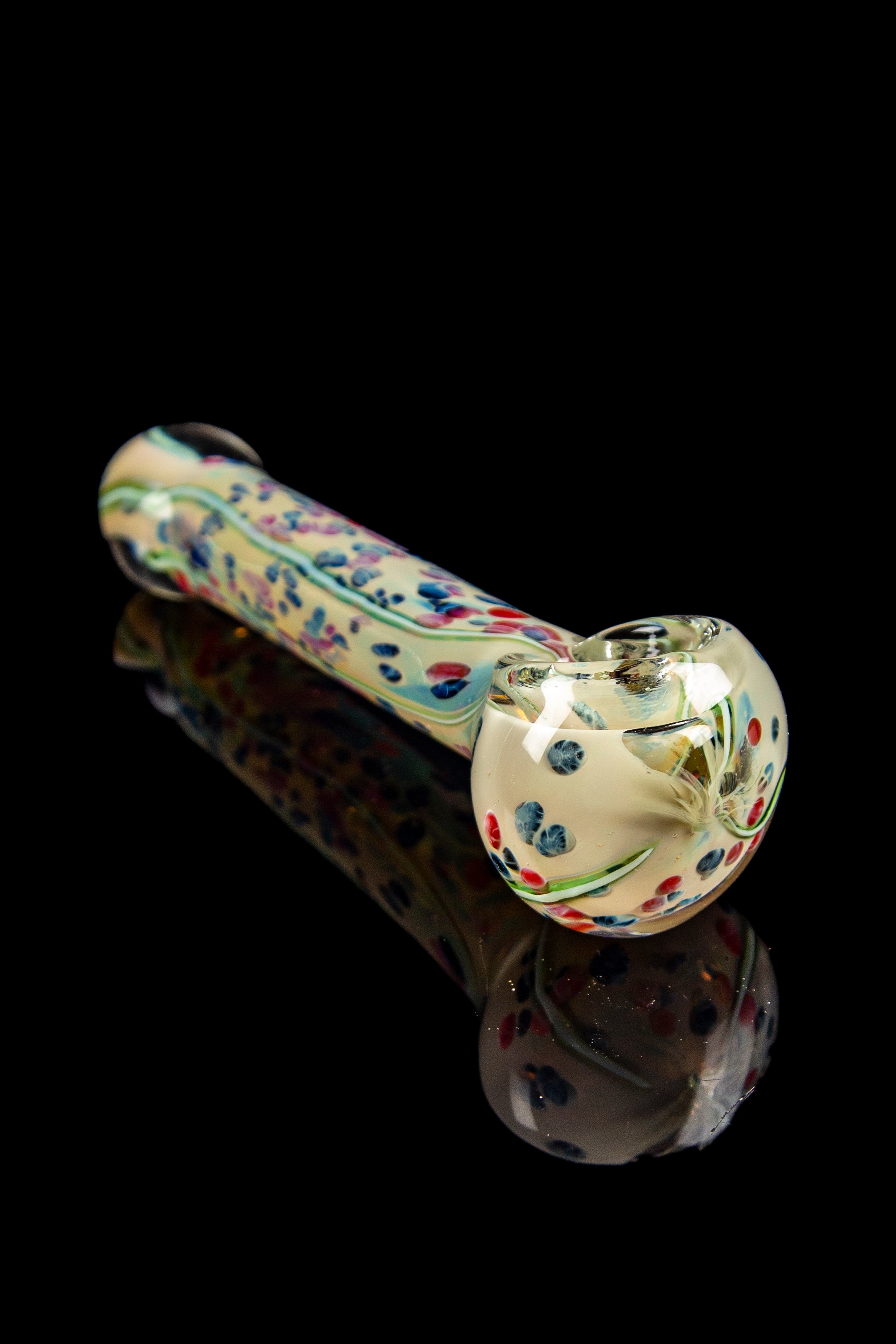 Enchanting Lily Pad Marble Fumed Hand Pipe