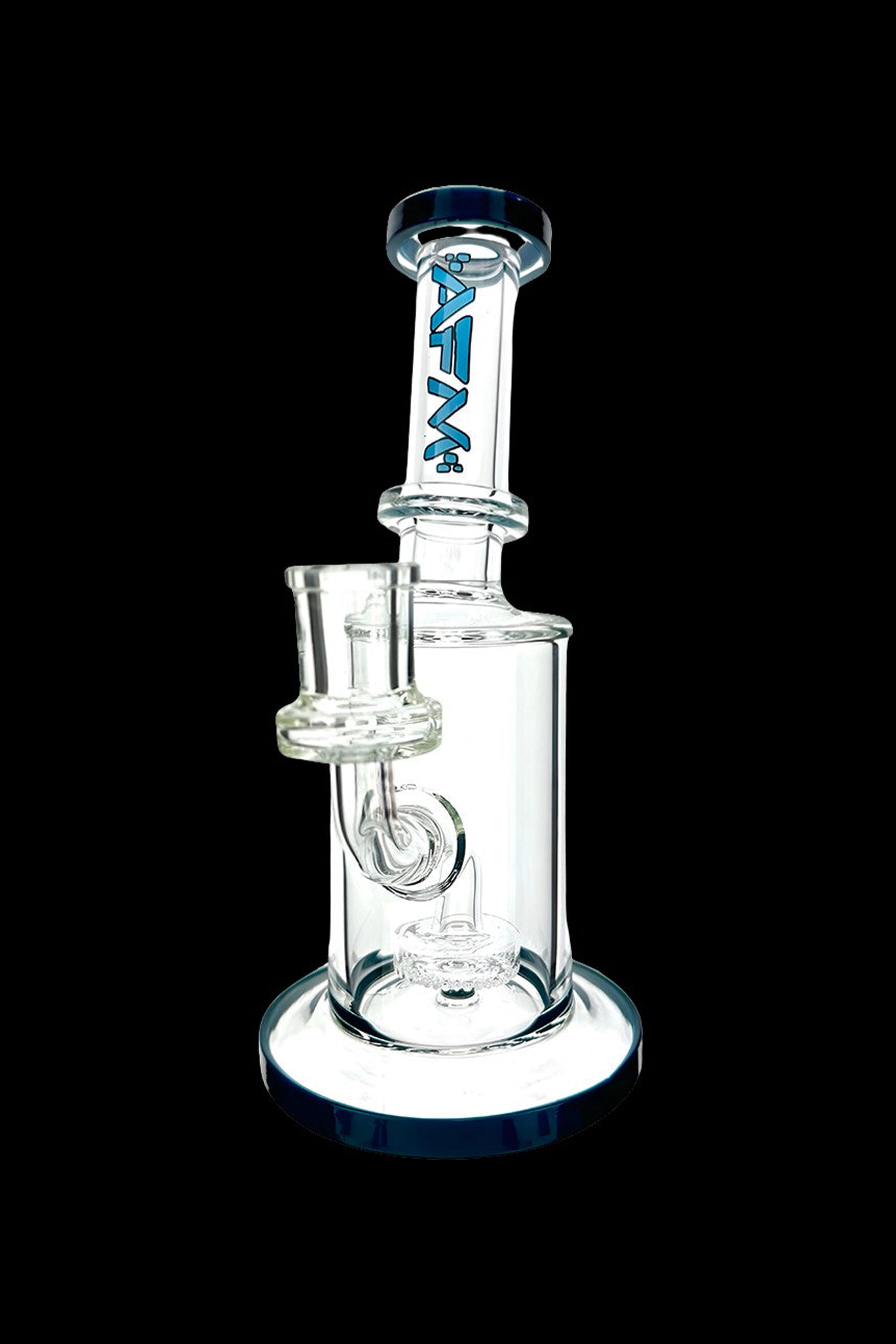 AFM Clear Glass Mini Puck Water Pipe - Ideal for Smooth Dabbing