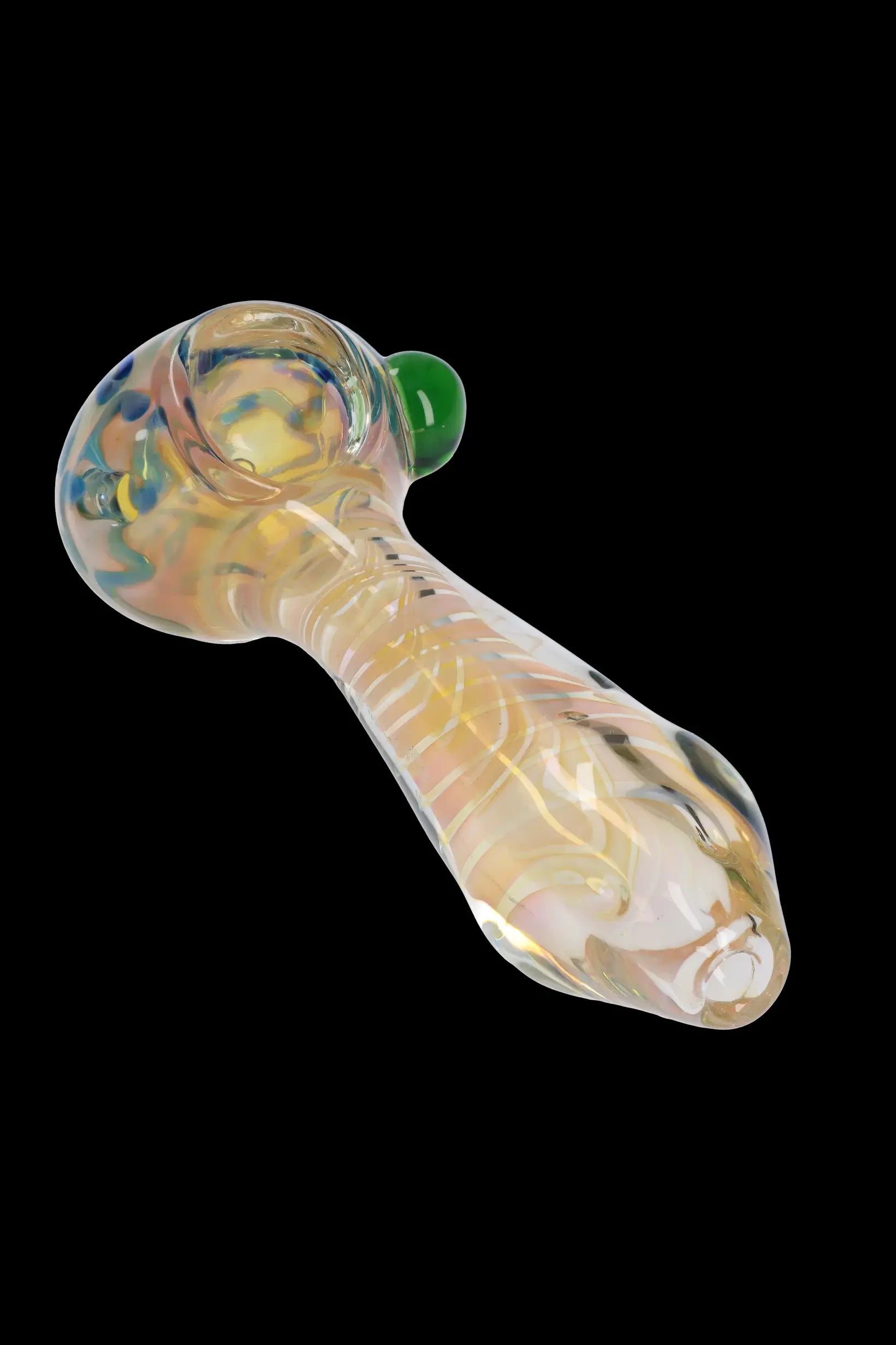 5-Inch Gold Twisty Spoon Pipe - Elevate Your Smoke!