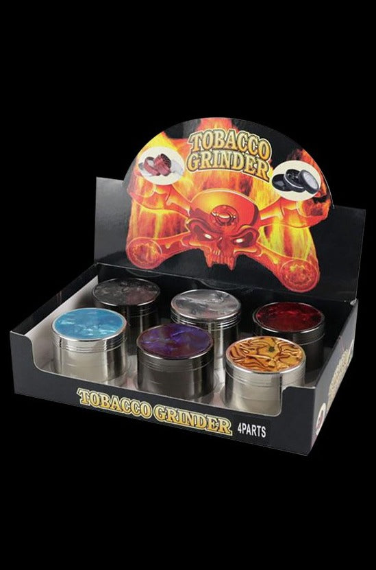 6-Piece Marble-Design 4-Piece Grinder Display Set