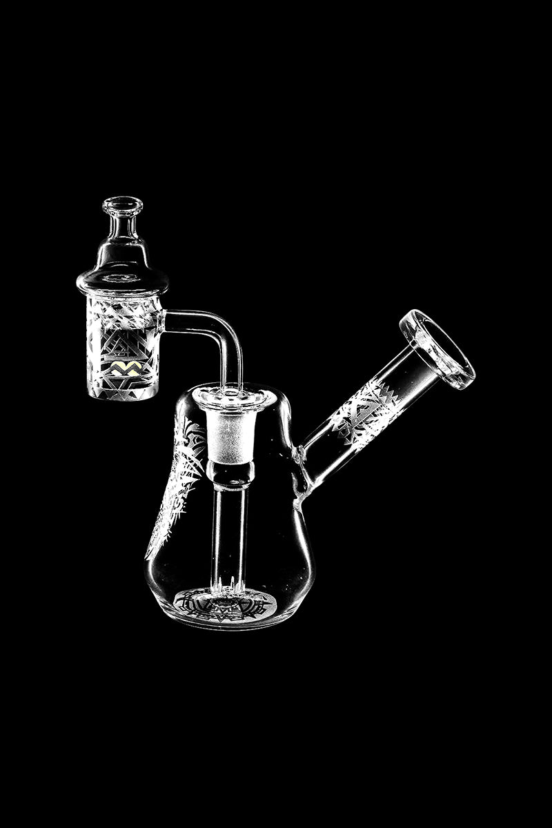 Incredible Compact Travel Etched Dab Rig Set - Hit the Road in Style!