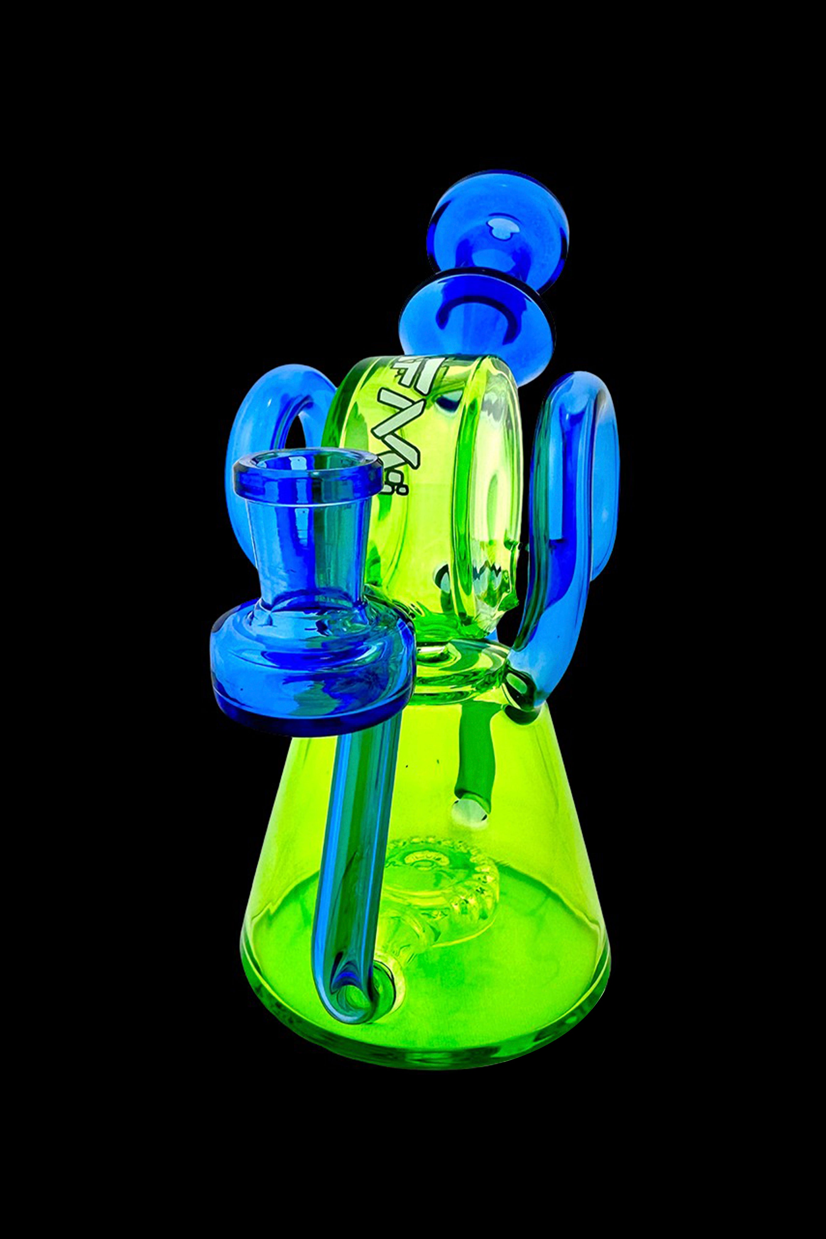 AFM Glass Premium Double Ram Glass Recycler Water Pipe - Elevate Your Smoking Experience