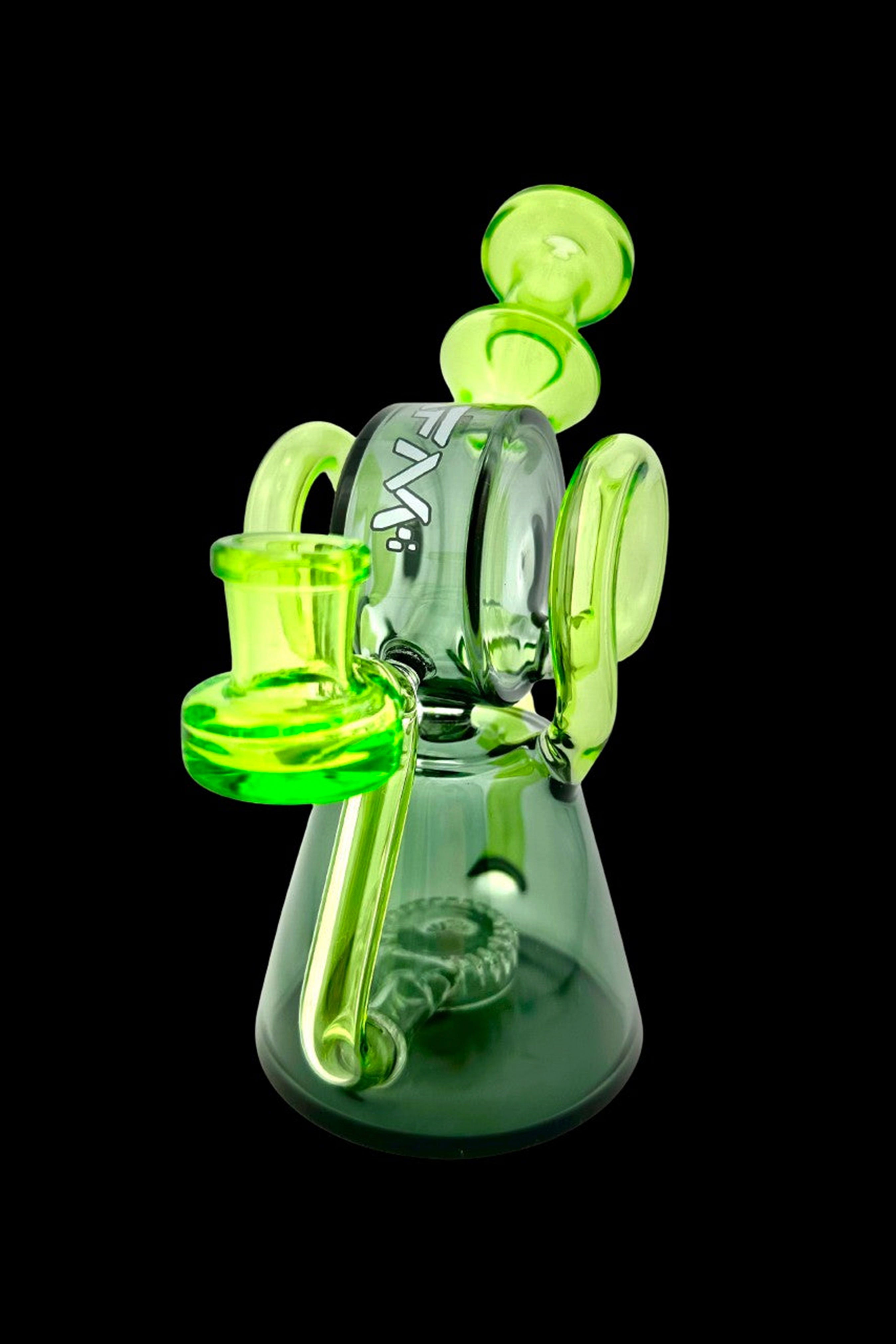 AFM Glass Premium Double Ram Glass Recycler Water Pipe - Elevate Your Smoking Experience