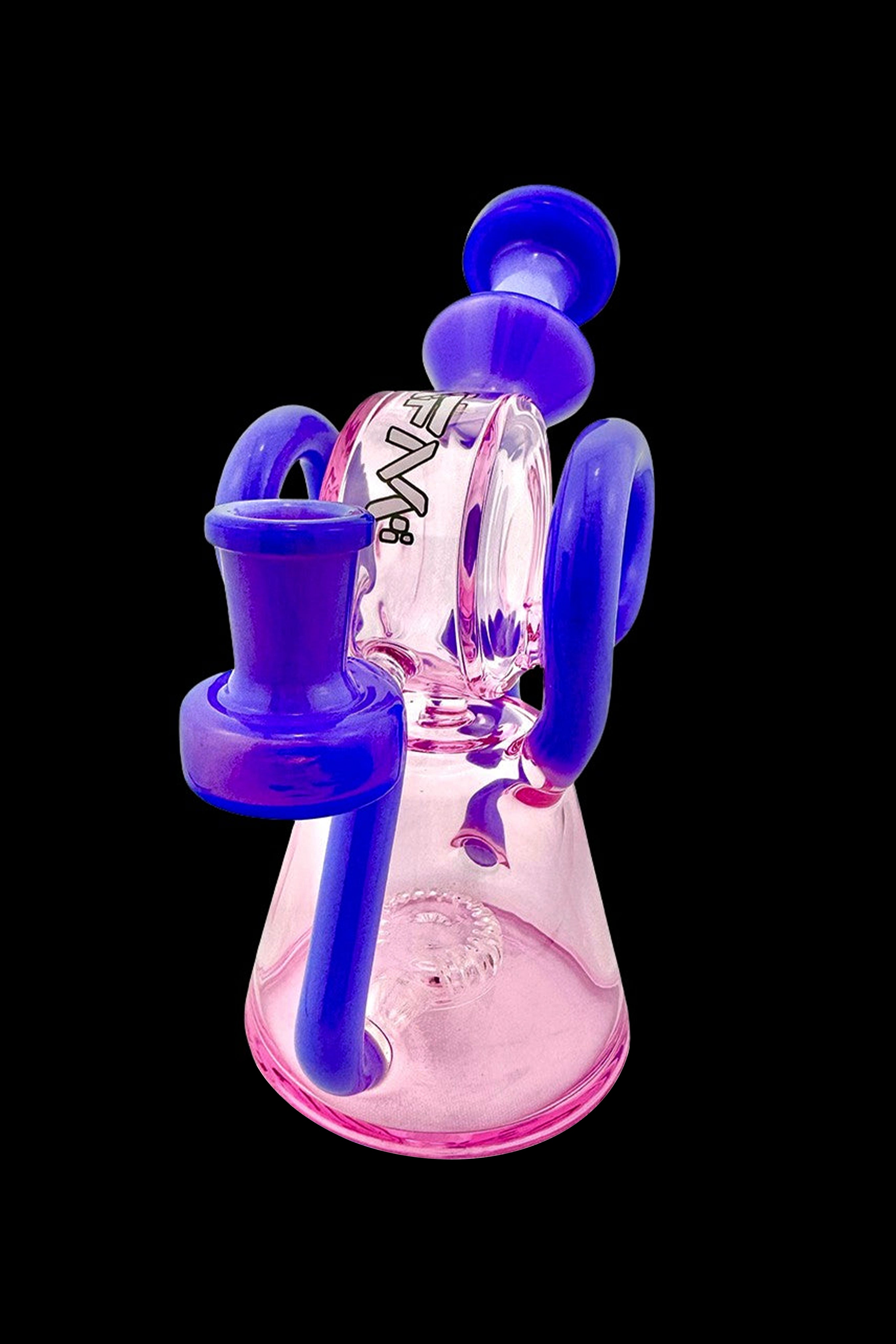 AFM Glass Premium Double Ram Glass Recycler Water Pipe - Elevate Your Smoking Experience