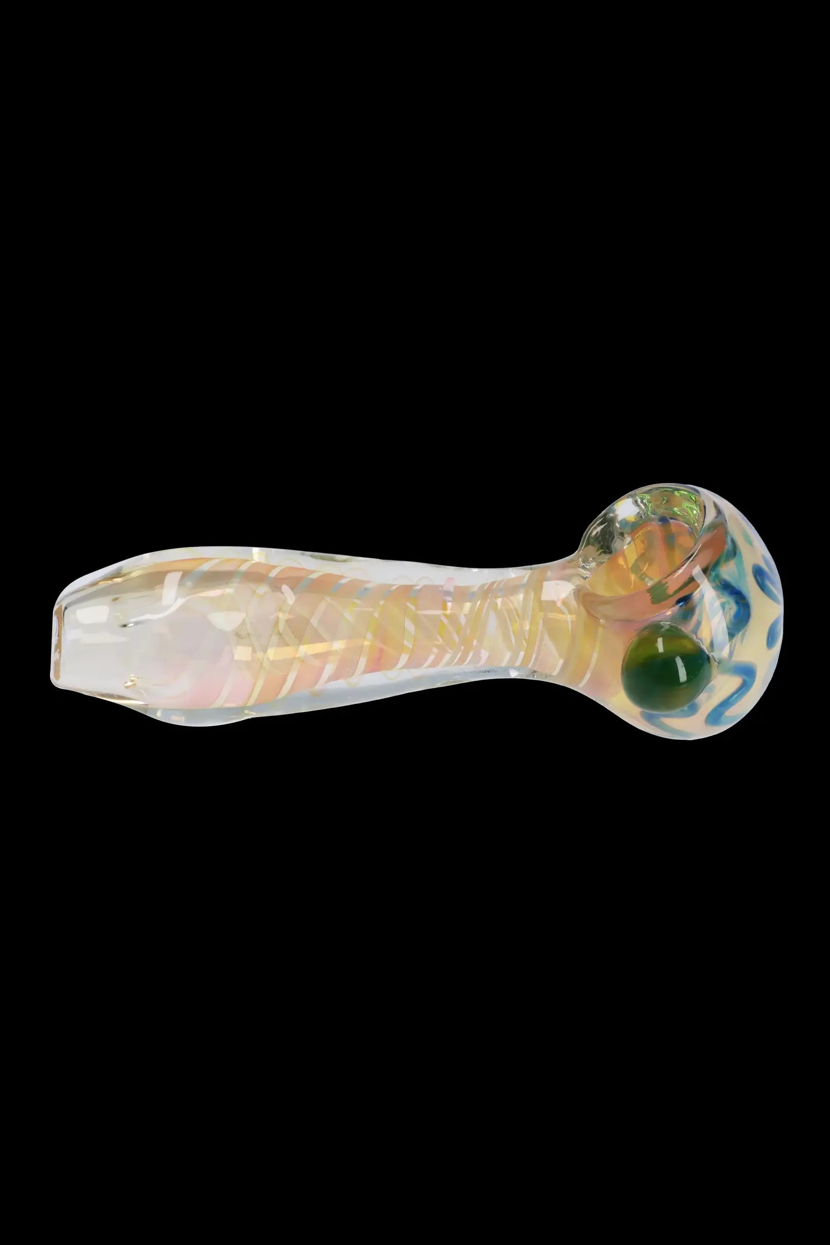 5-Inch Gold Twisty Spoon Pipe - Elevate Your Smoke!