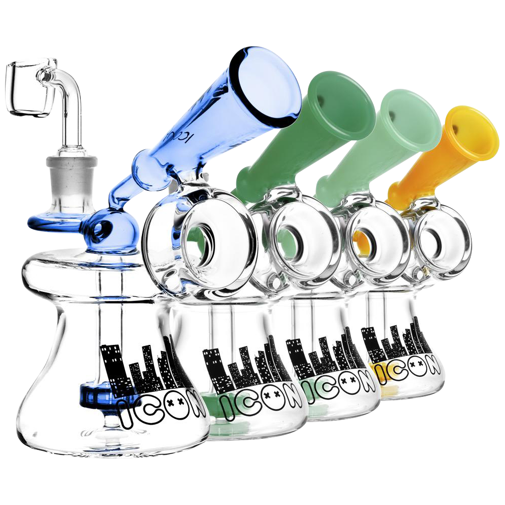 Diamond Glass Icon Raygun Dab Rig - A Futuristic Vaping Marvel