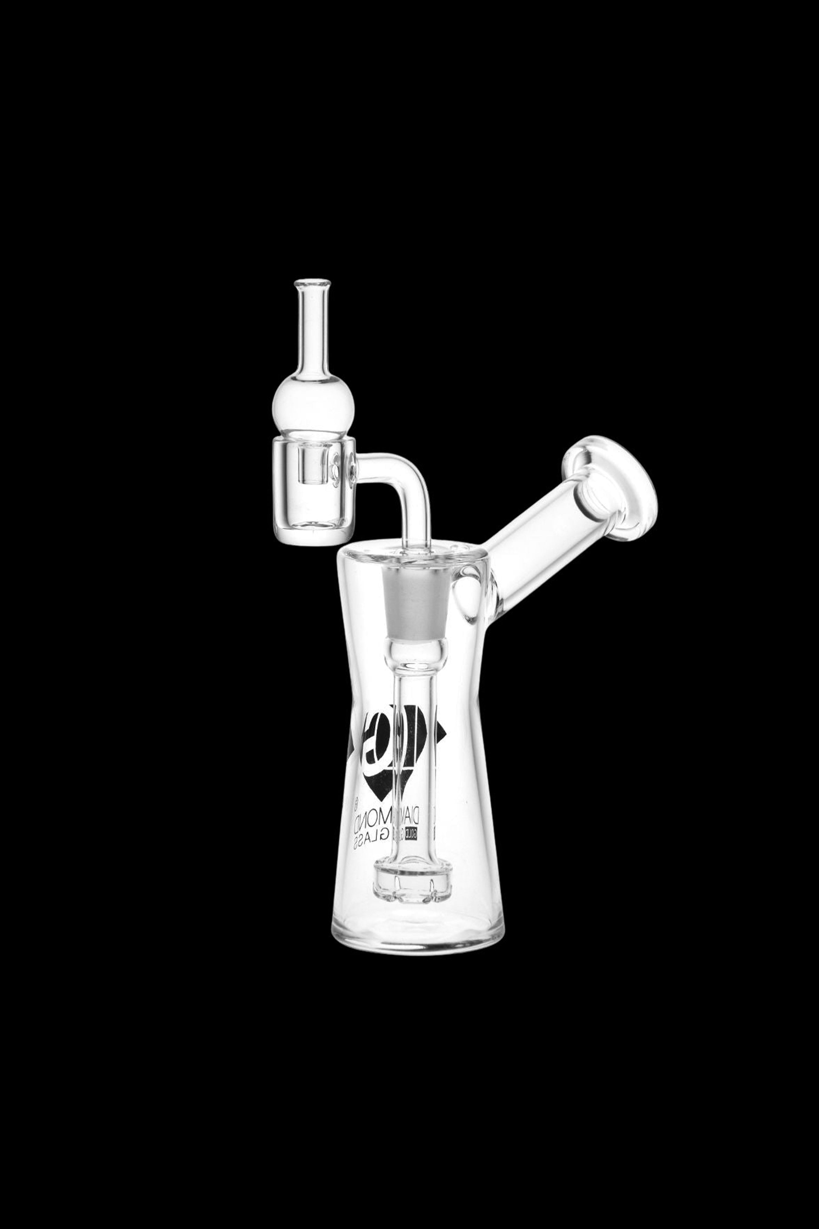 Stunning Diamond Glass Rong Mini Dab Rig - A Must - Have!