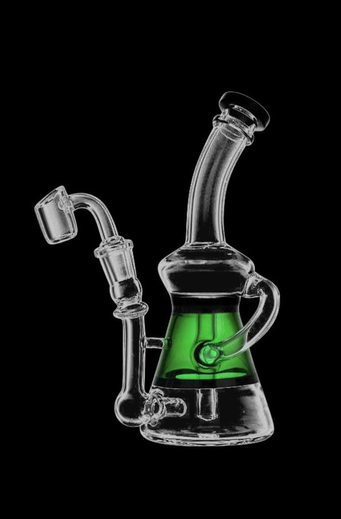 Gorgeous Art Deco Window Pane Recycler Oil Rig - A Stunning Smoking Piece