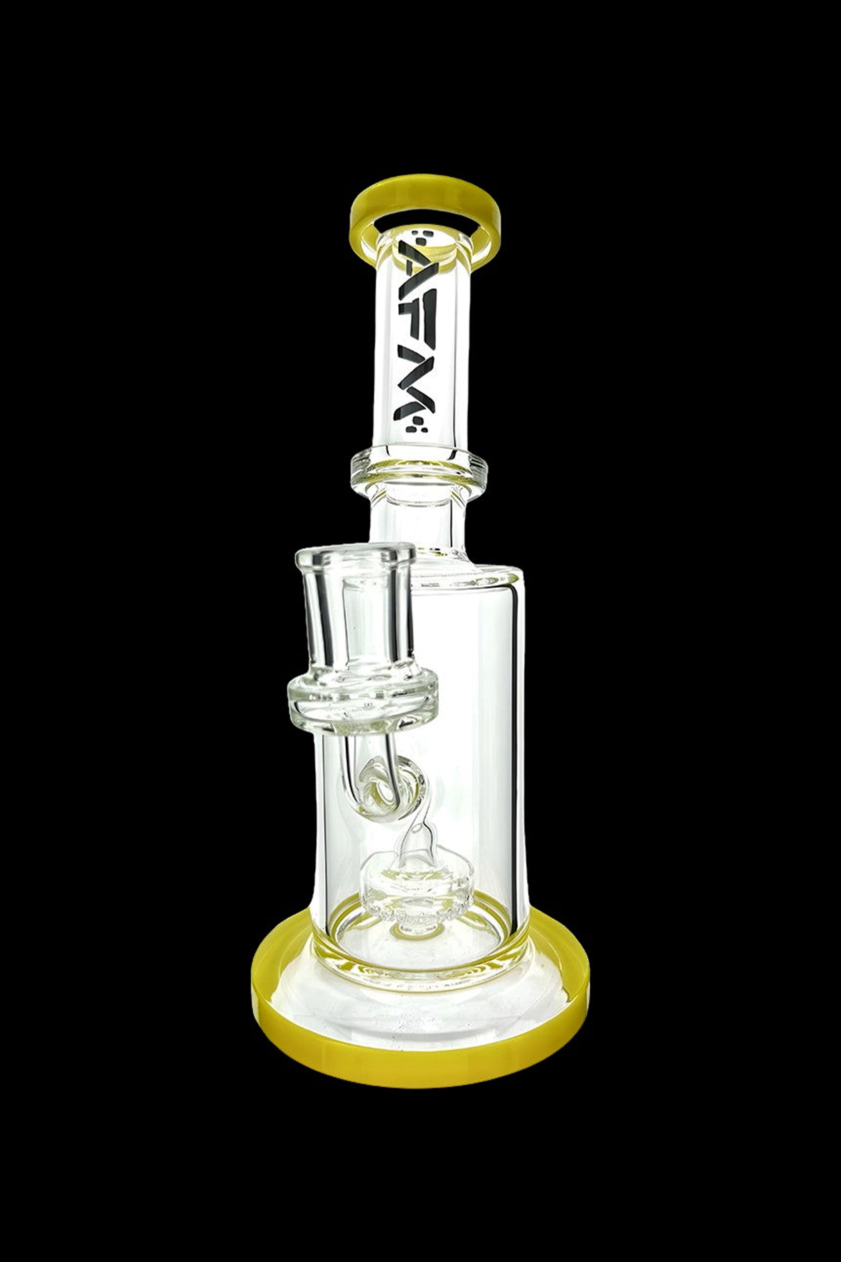 AFM Clear Glass Mini Puck Water Pipe - Ideal for Smooth Dabbing