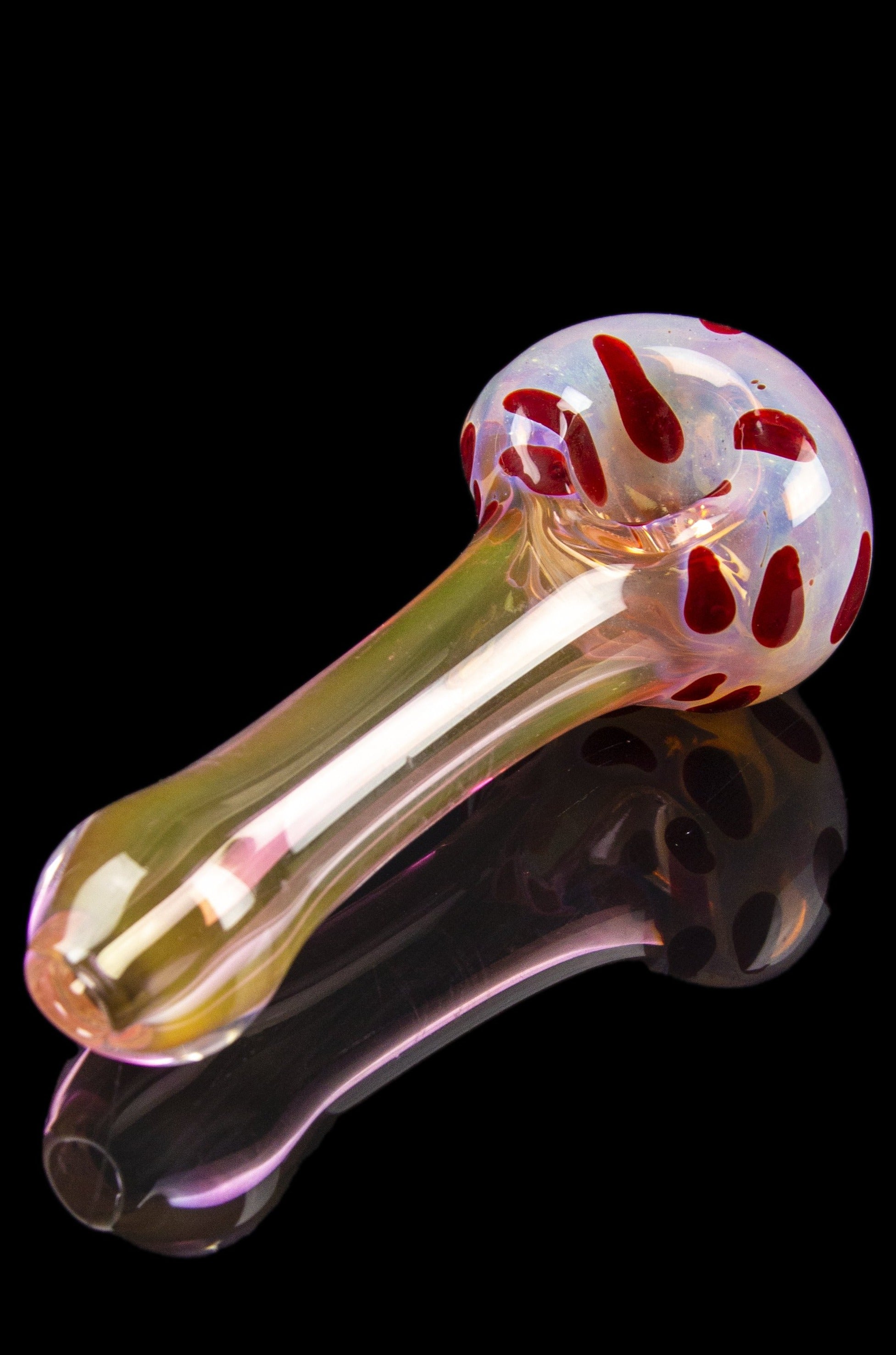 Exquisite Gold Fumed Dot Handheld Spoon Pipe