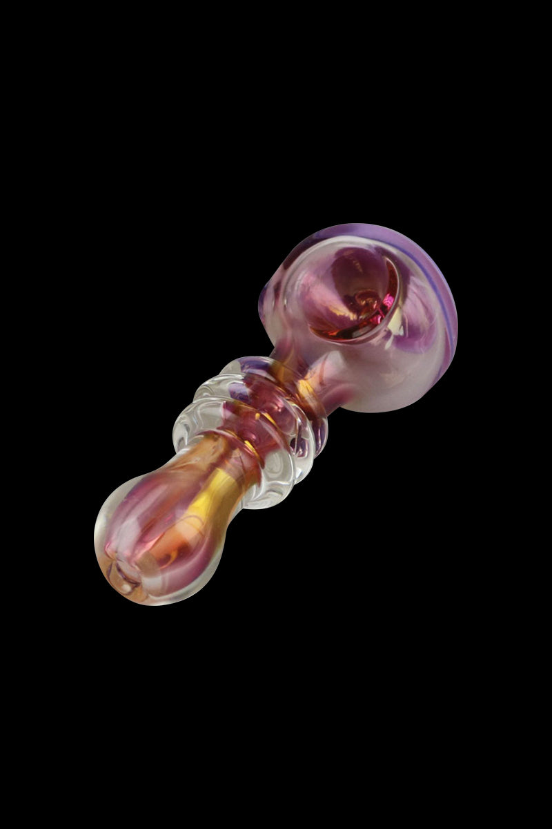 Stunning Gold Fumed Jetson Glass Spoon Pipe