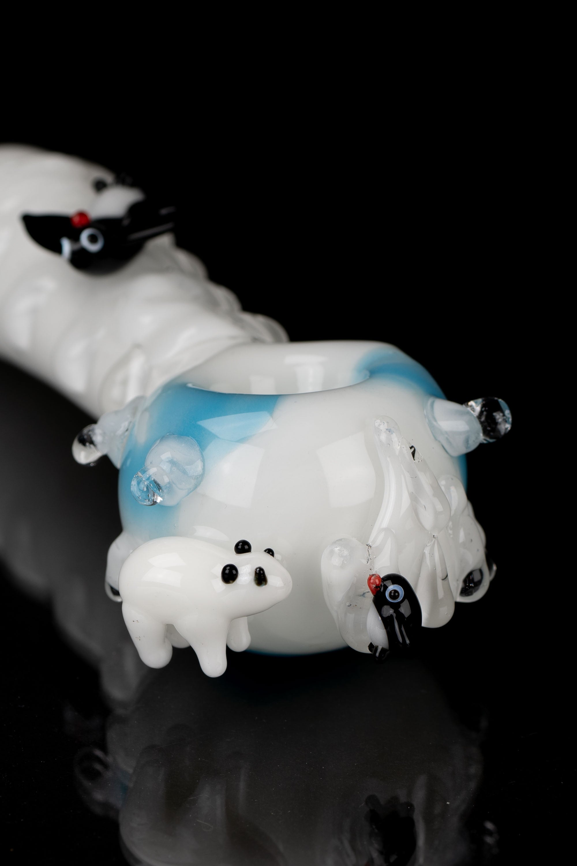 Empire Glassworks Icy Penguins Spoon Pipe - Chillingly Cool!