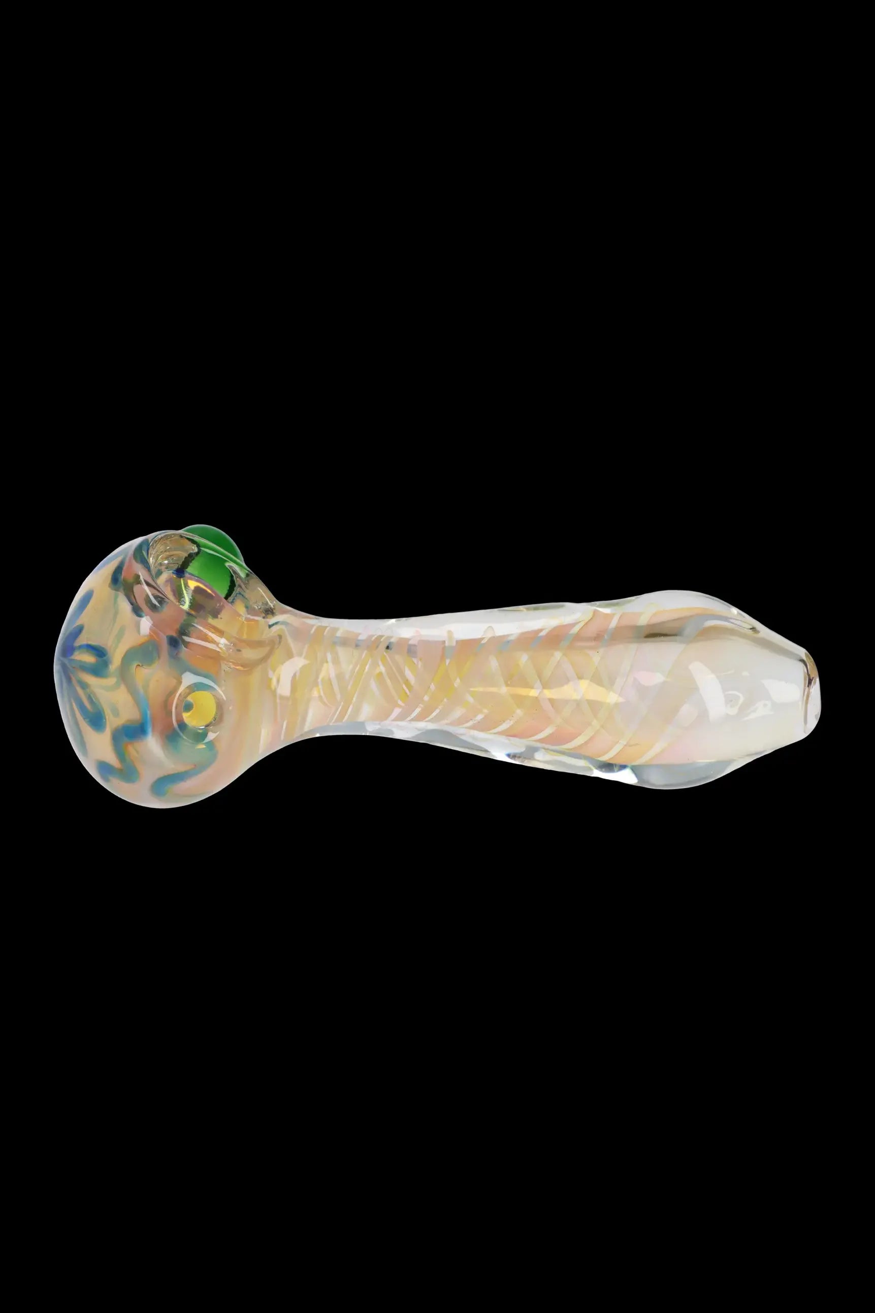 5-Inch Gold Twisty Spoon Pipe - Elevate Your Smoke!