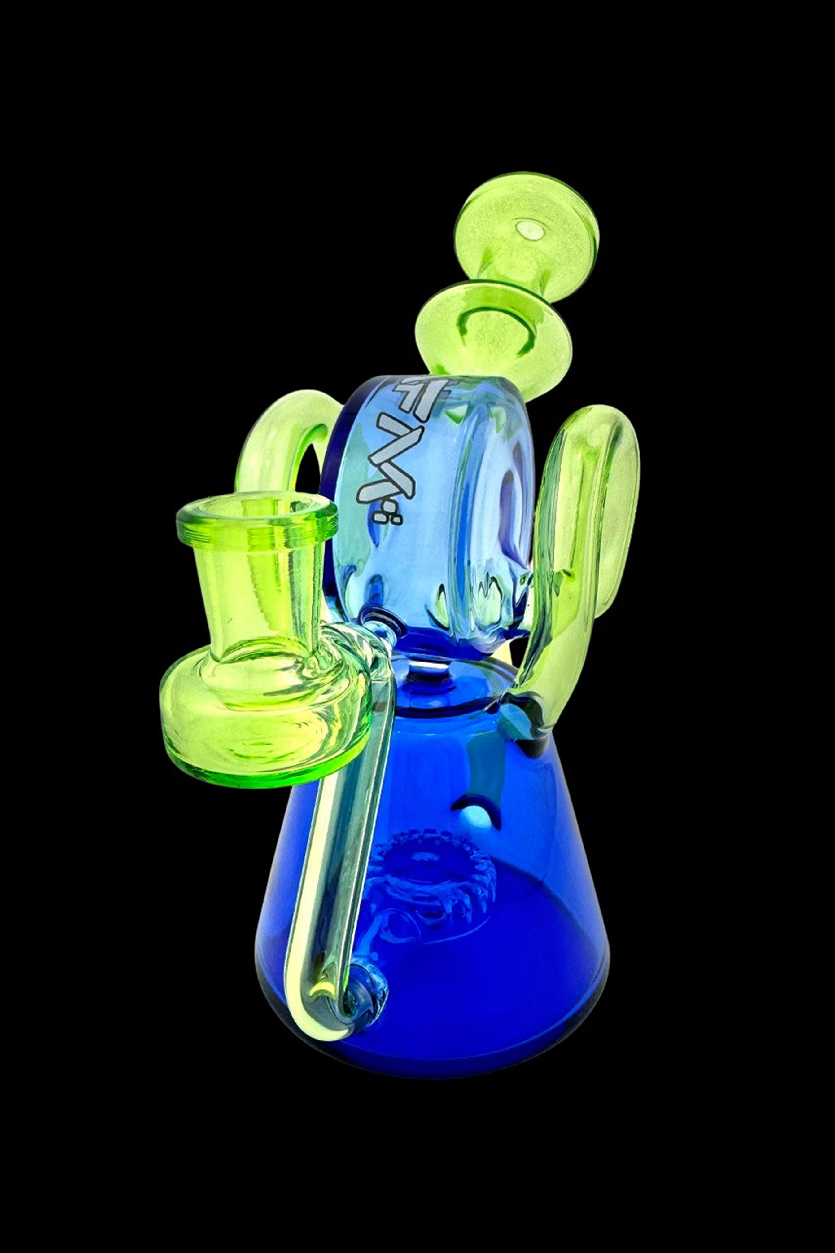 AFM Glass Premium Double Ram Glass Recycler Water Pipe - Elevate Your Smoking Experience
