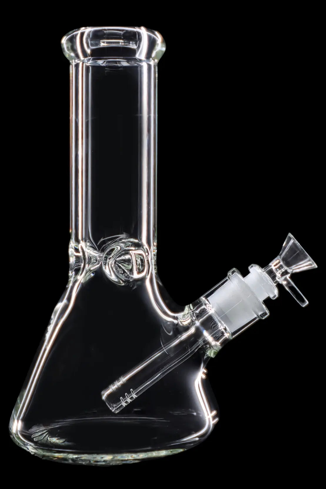 10 - 12 Inch 9mm Clear Beaker Water Pipe with Ice Pinch