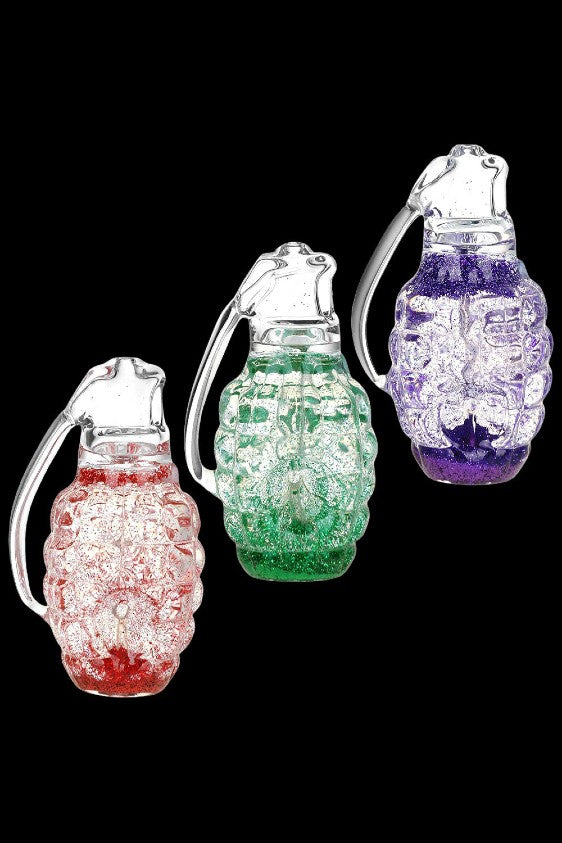 Sparkling Grenade Glycerin Glass Hand Pipe - A Captivating Smoking Companion