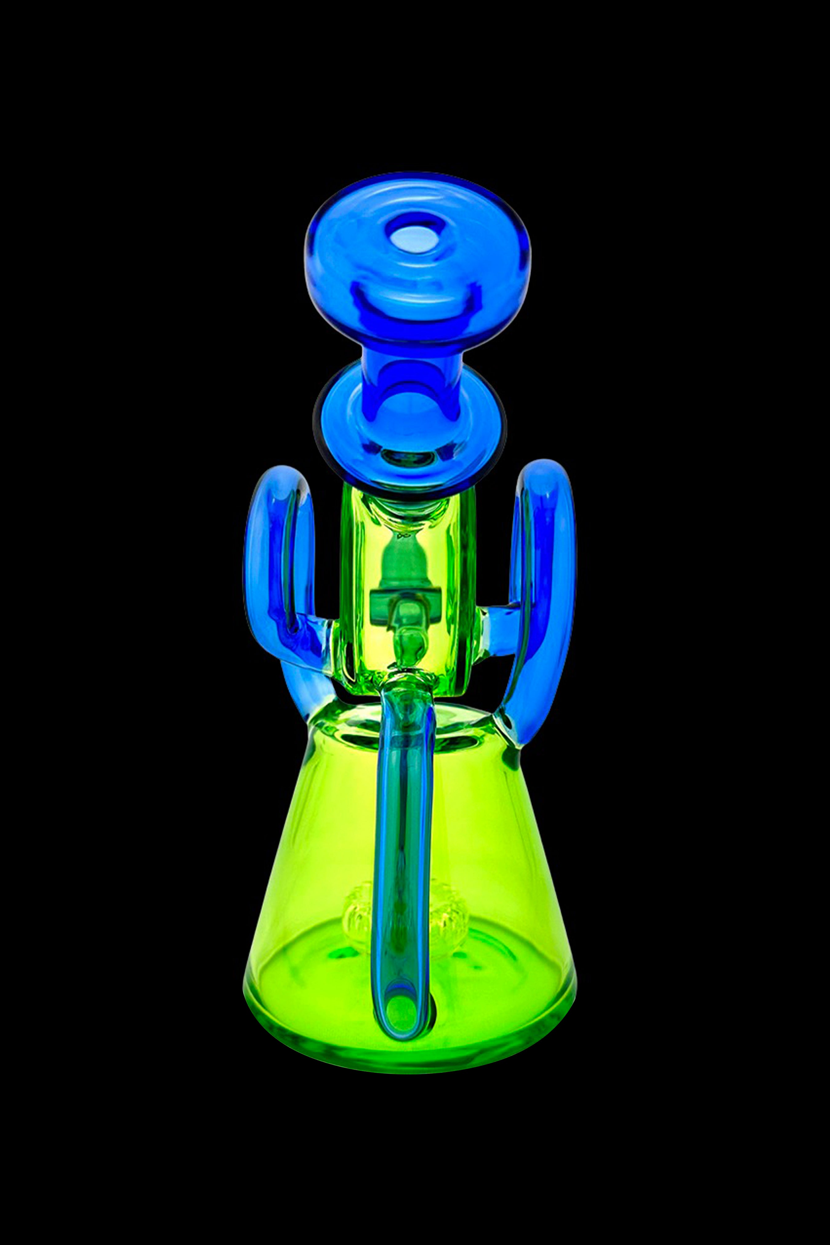 AFM Glass Premium Double Ram Glass Recycler Water Pipe - Elevate Your Smoking Experience