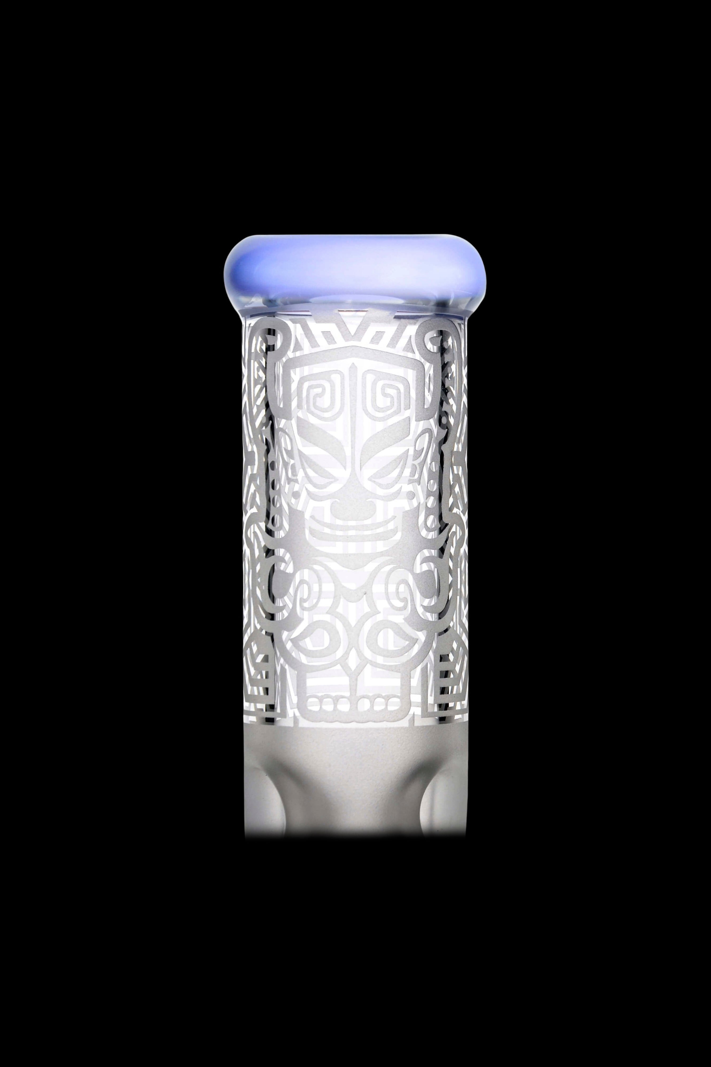Calibear Premium Sandblasted Seed of Life Straight Tube Water Pipe - Big Clouds Guaranteed!