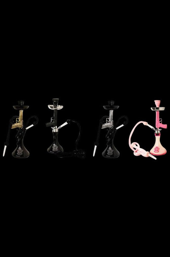 1-Hose Gangsta Hookah - 9mm Pistol Inspired Design
