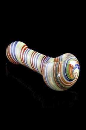 Stunning 4.5-Inch Multi-Colored Striped Spoon Pipe