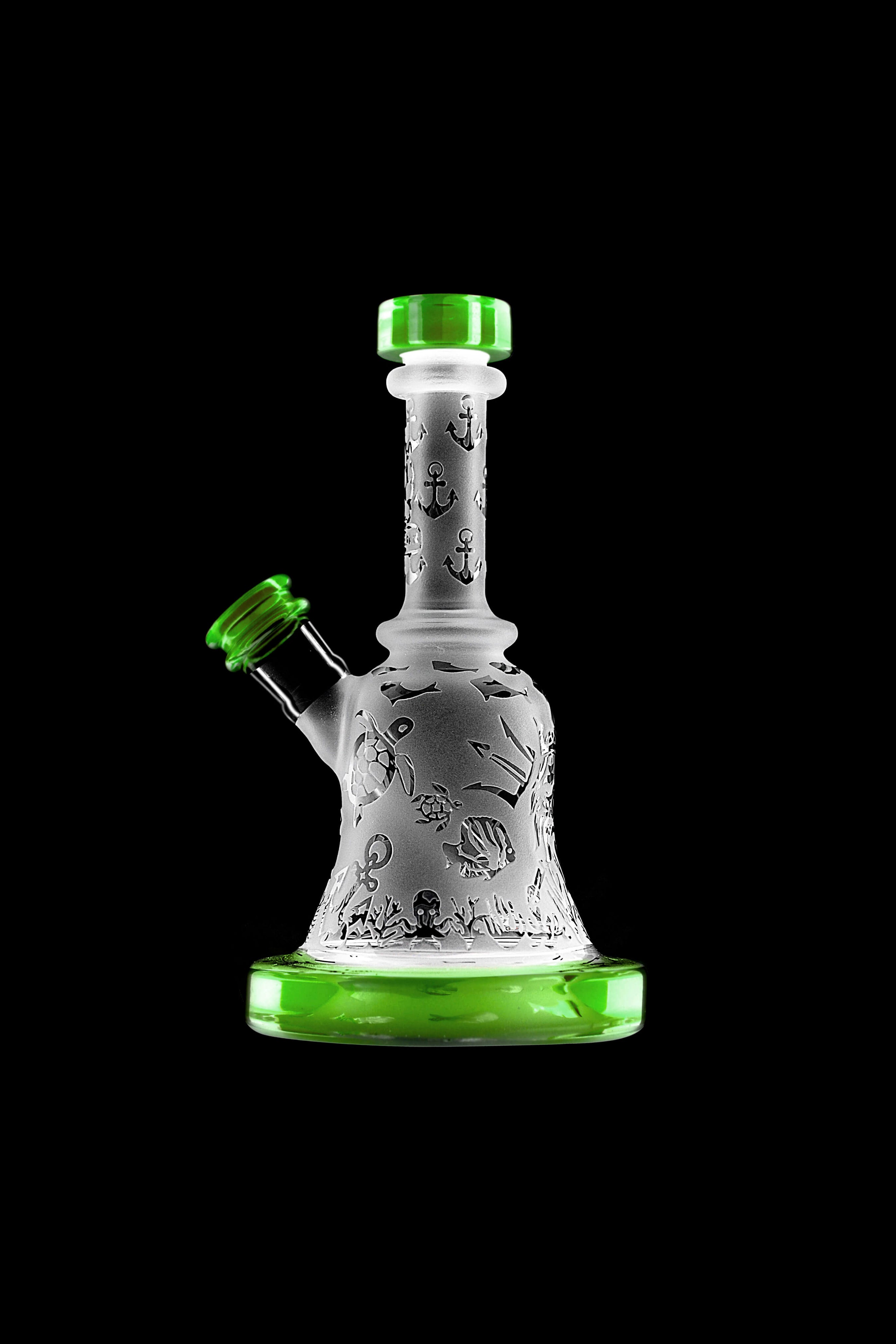 Calibear's Stunning Sandblasted Bell Ringer Water Pipe