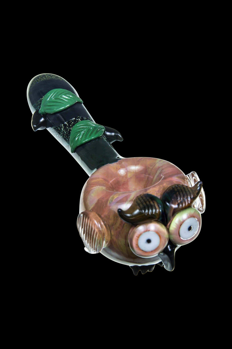 Empire Glassworks Owl Mini Glass Spoon Pipe - A Charming Smoking Companion