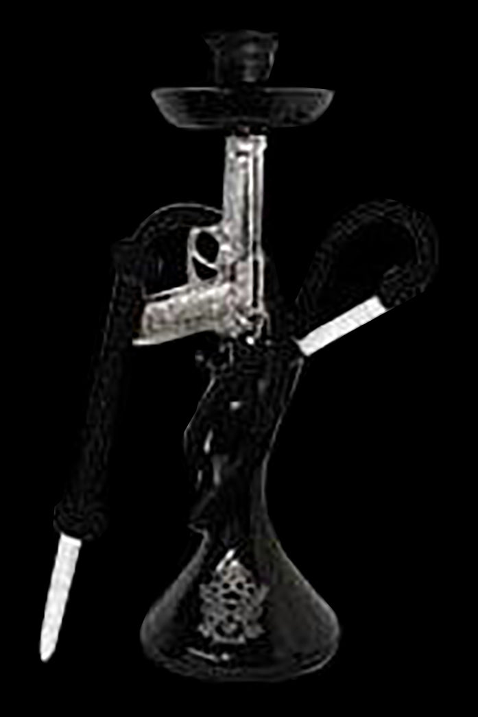 1-Hose Gangsta Hookah - 9mm Pistol Inspired Design