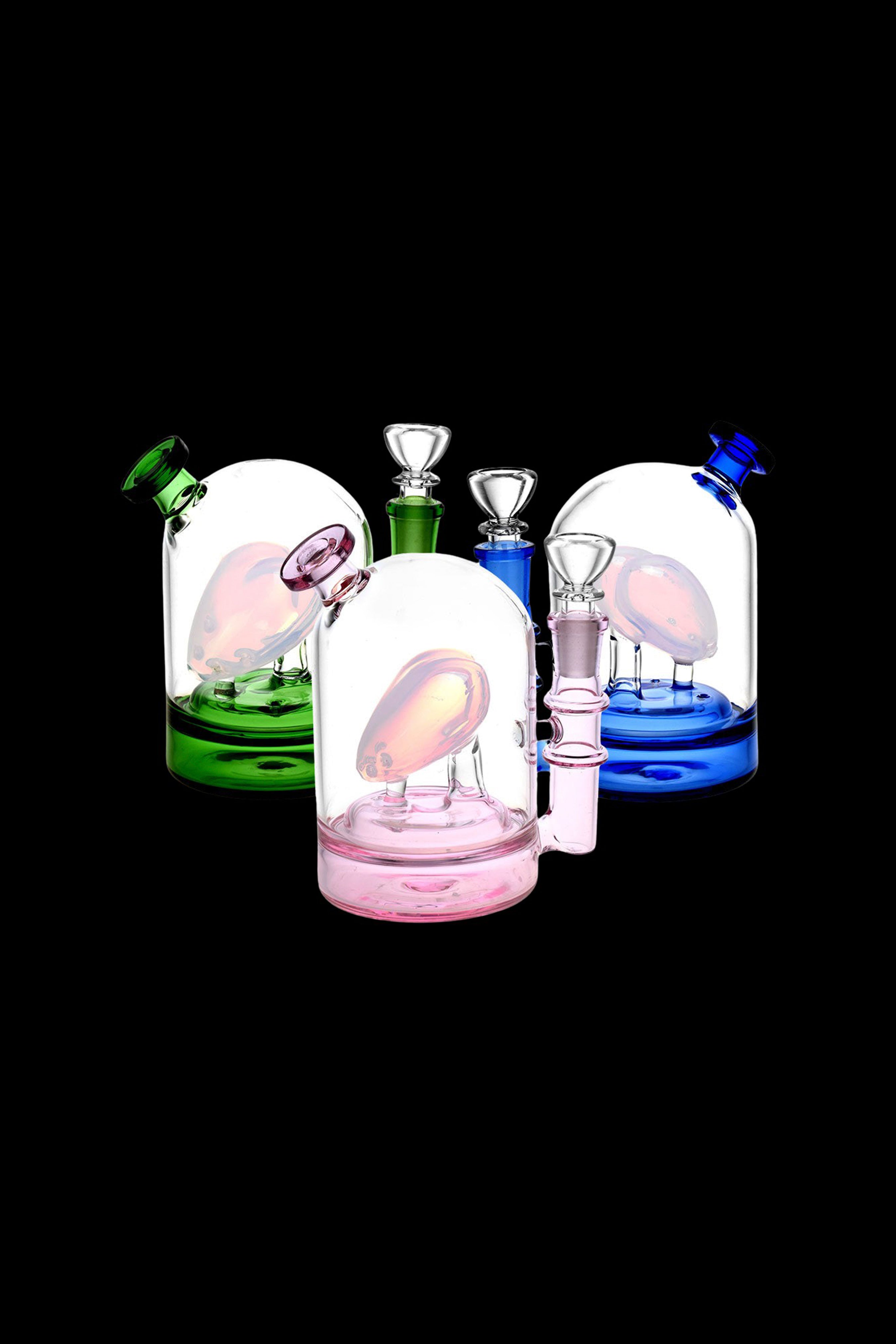 Romantic Heart Glass Water Pipe