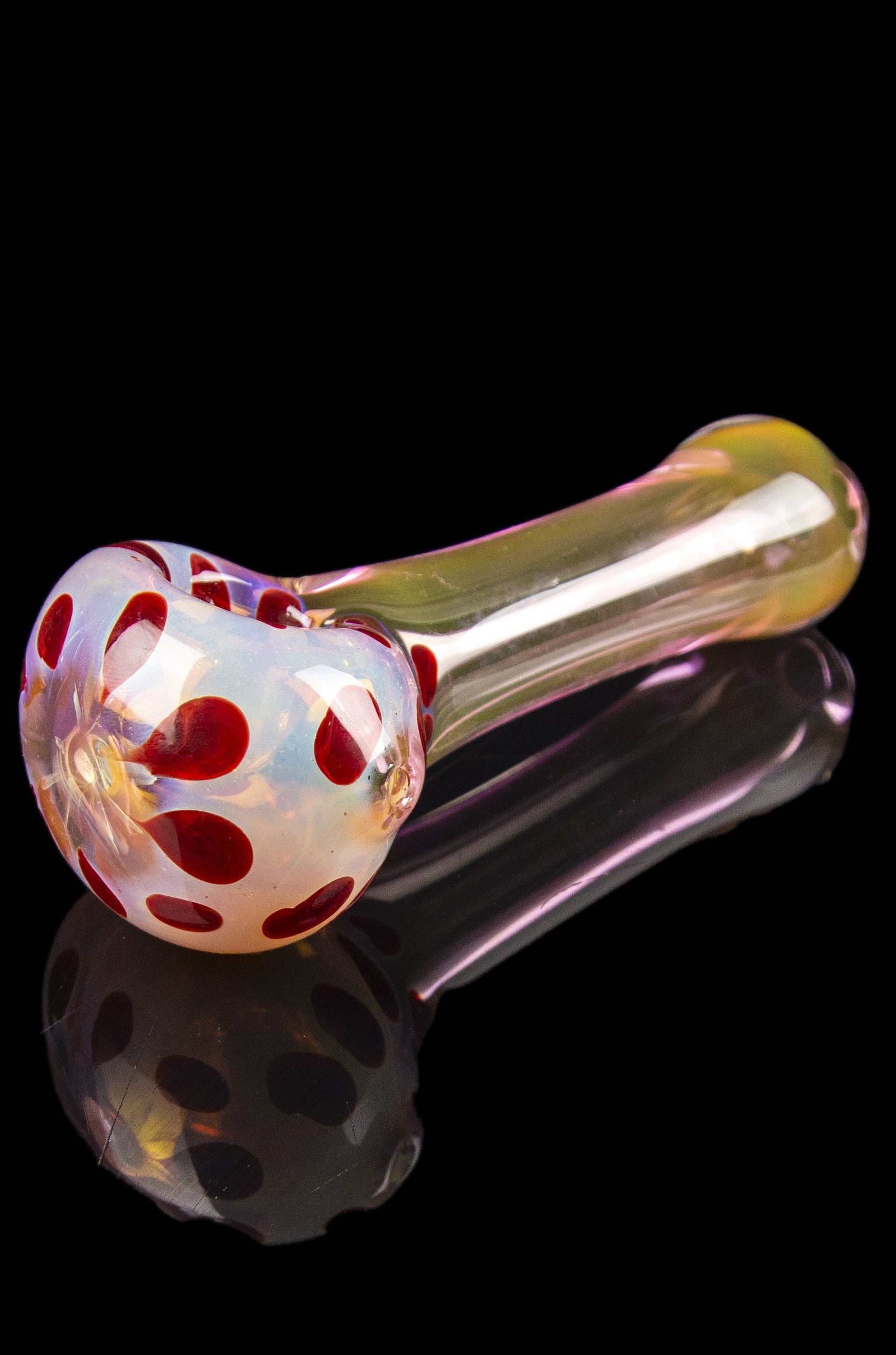 Exquisite Gold Fumed Dot Handheld Spoon Pipe